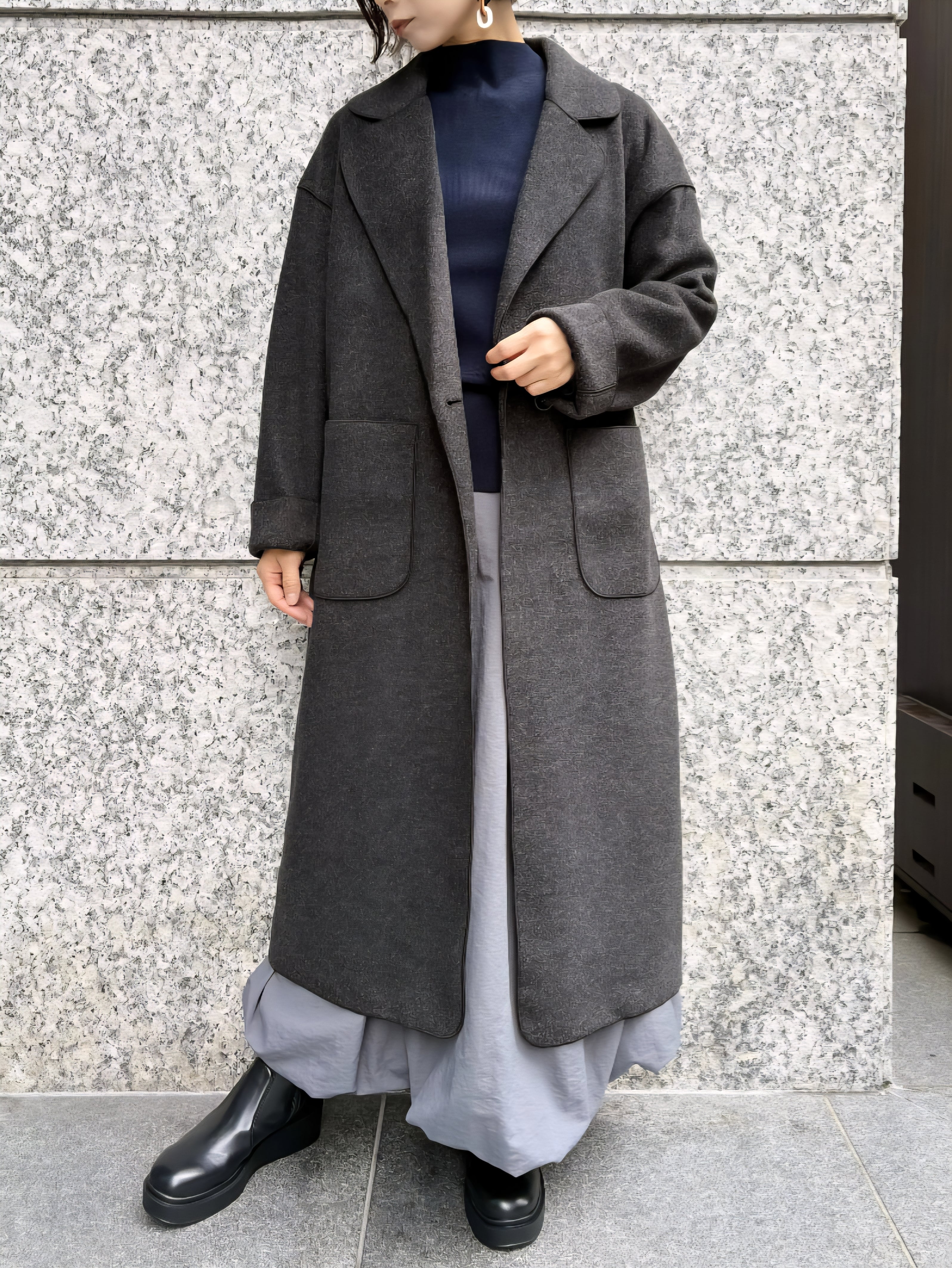 Mylanka ニットパイルテーラードロングコート – TORAYA ONLINE STORE