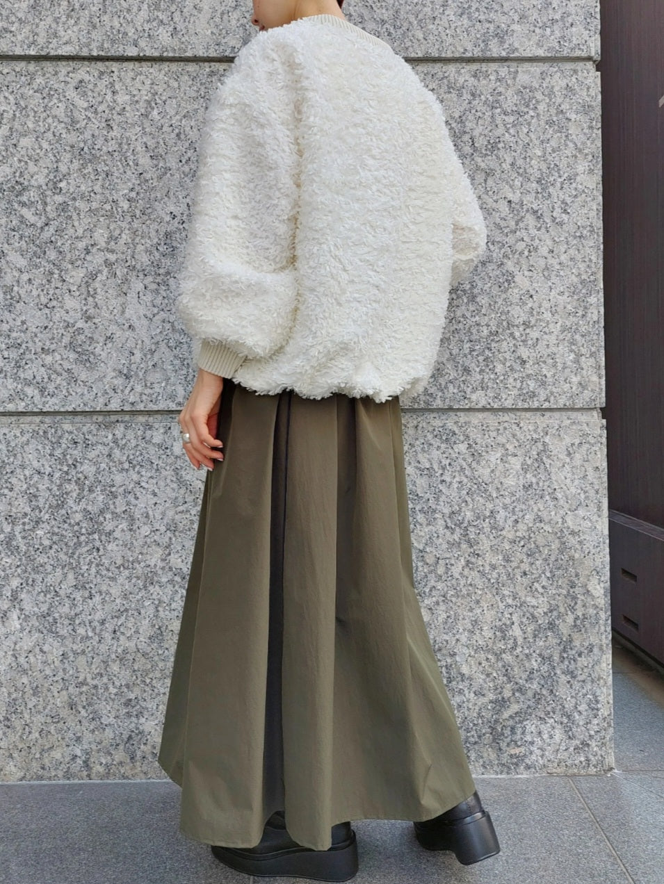 STELLA CIFFON プードルカットジャガードブラウス