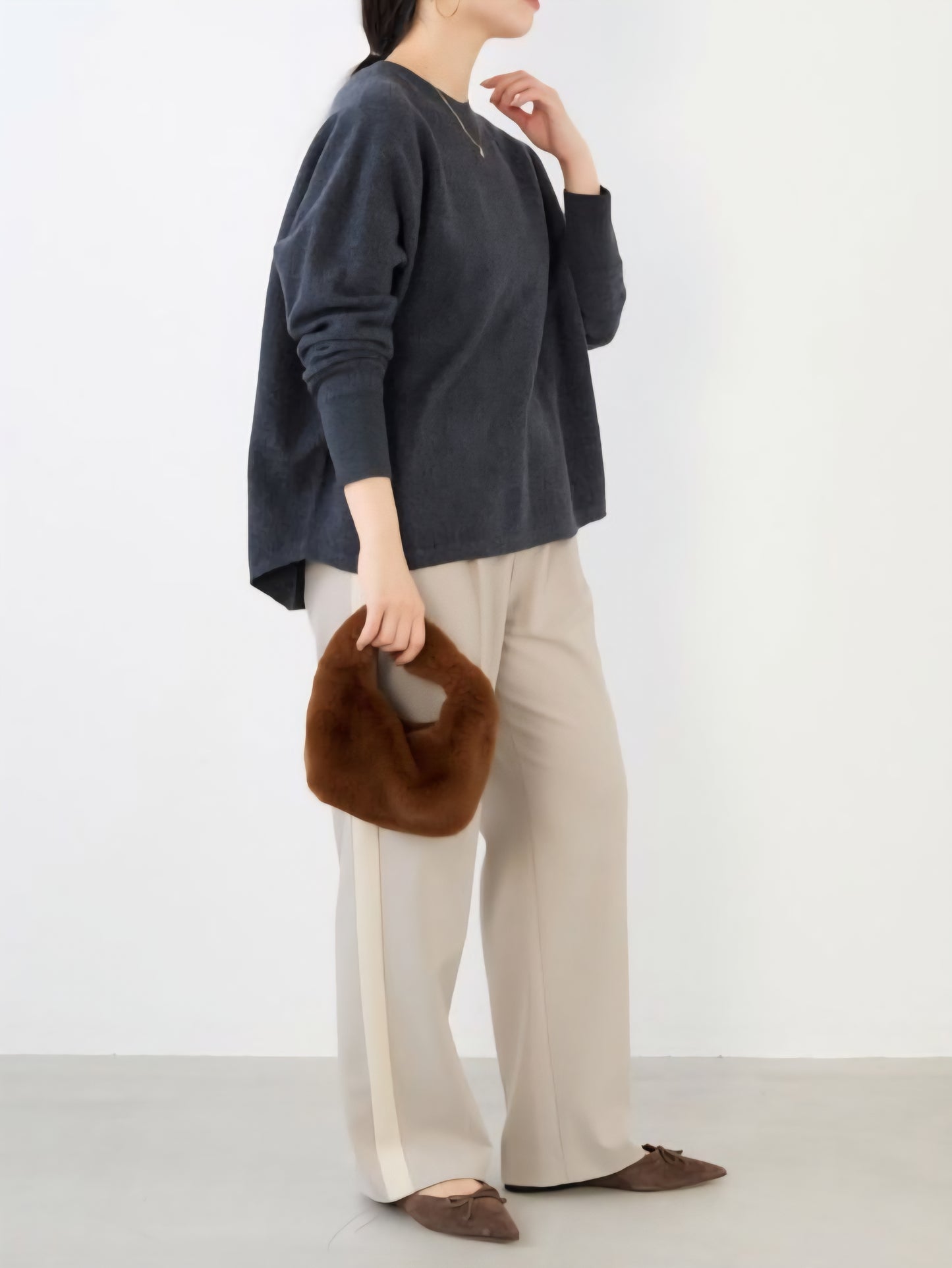 MICA&DEAL ウールブークレドルマンスリーブプルオーバー