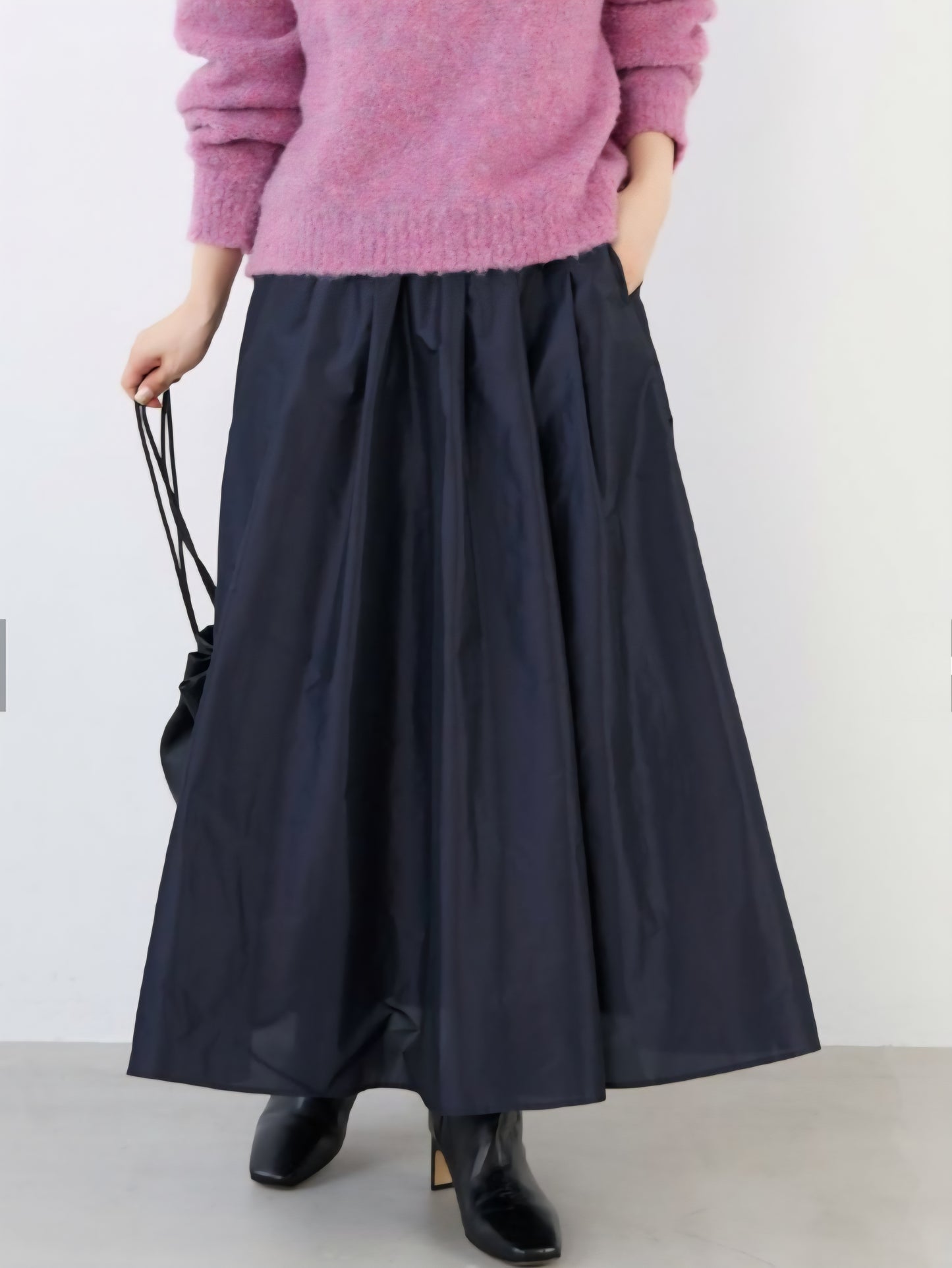 MICA&DEAL タックギャザータフタスカート