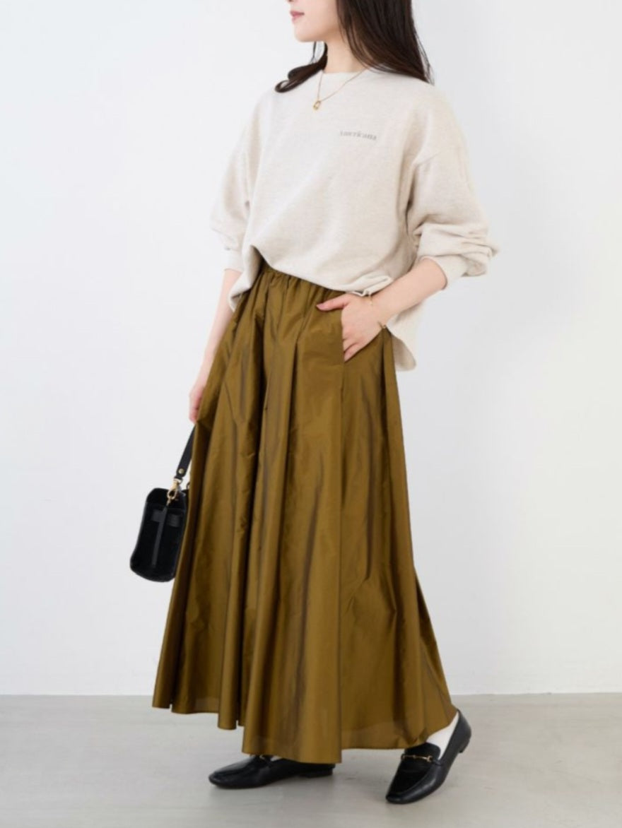 MICA&DEAL タックギャザータフタスカート