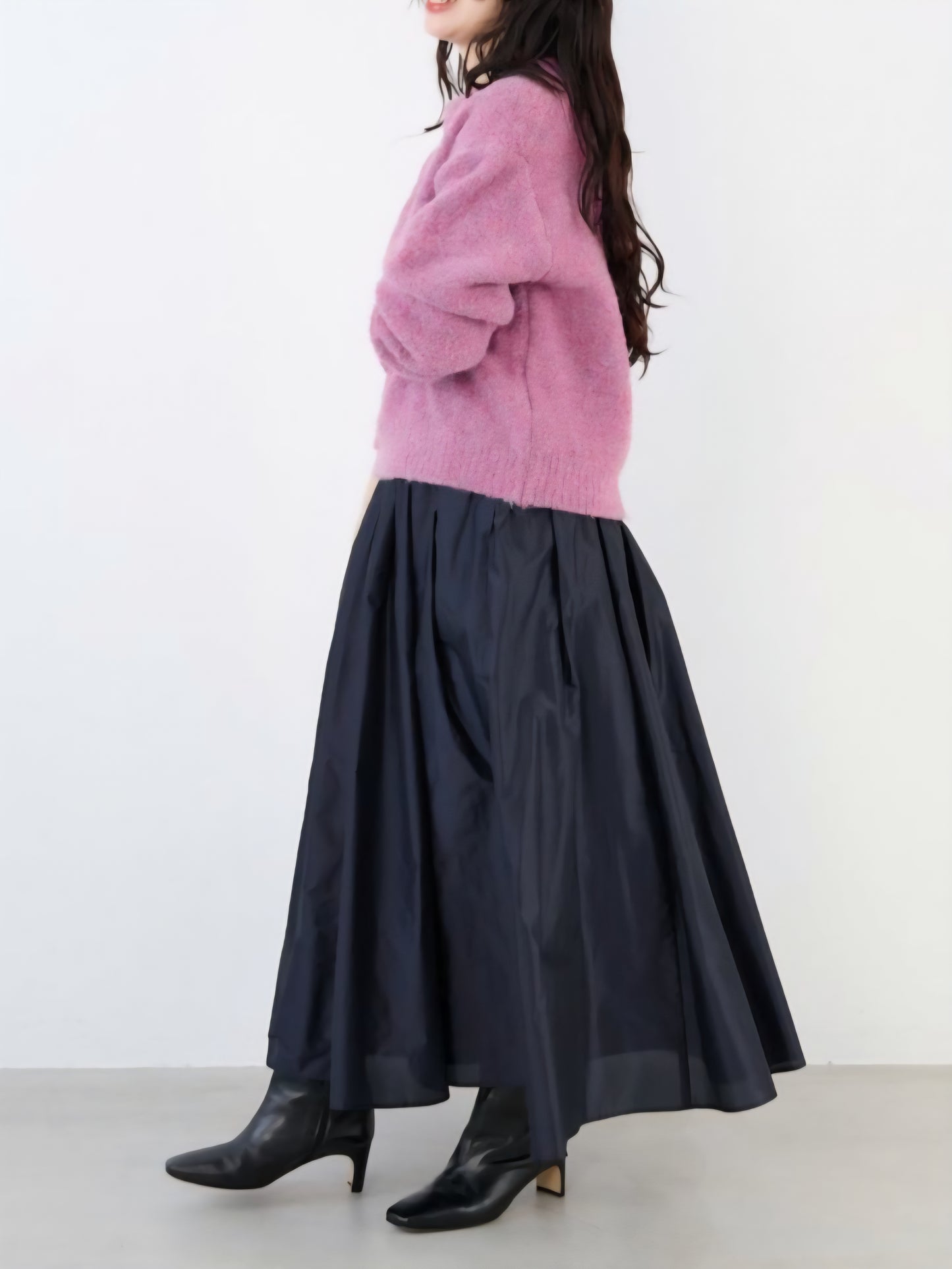 MICA&DEAL タックギャザータフタスカート