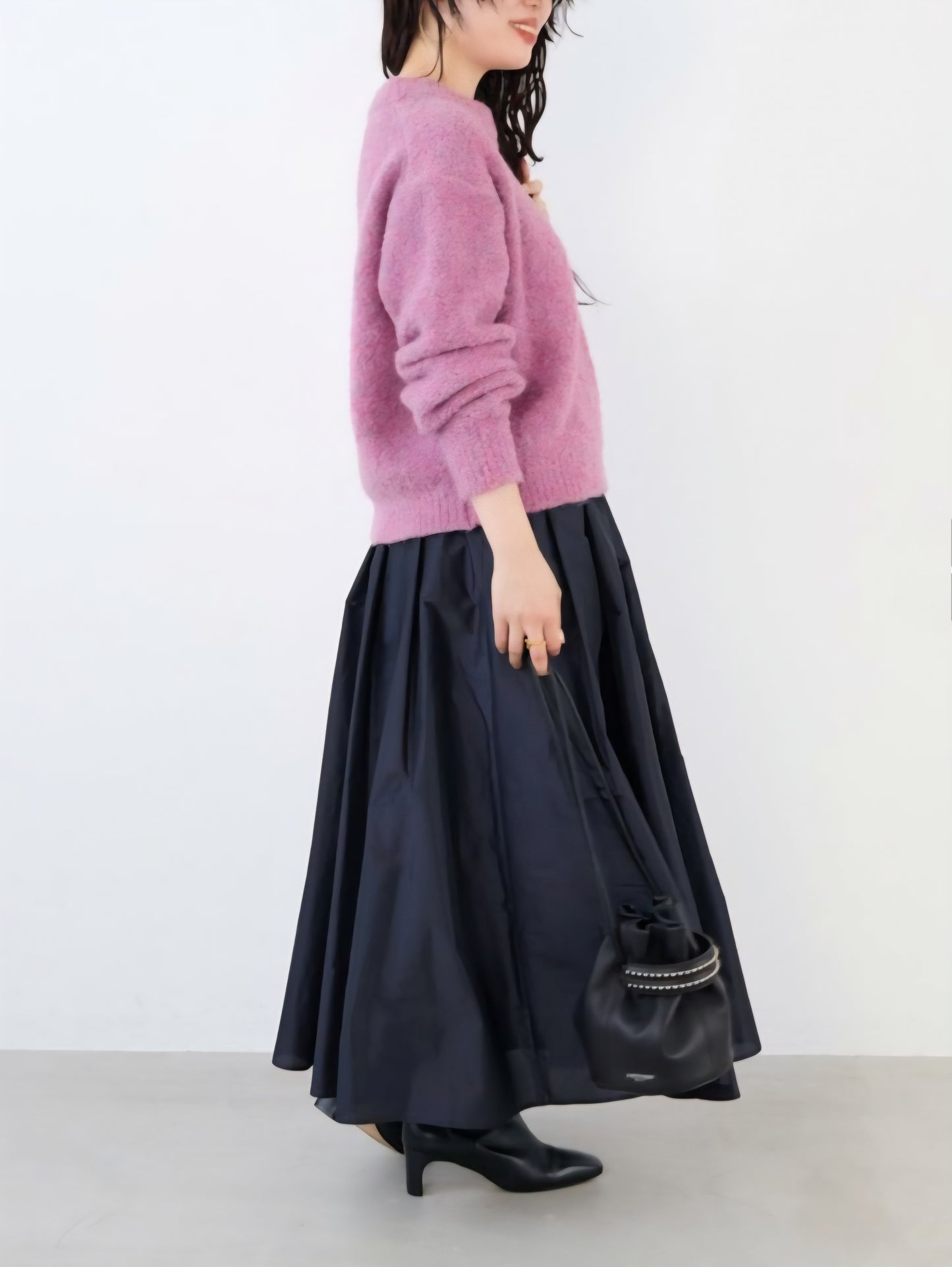 MICA&DEAL タックギャザータフタスカート