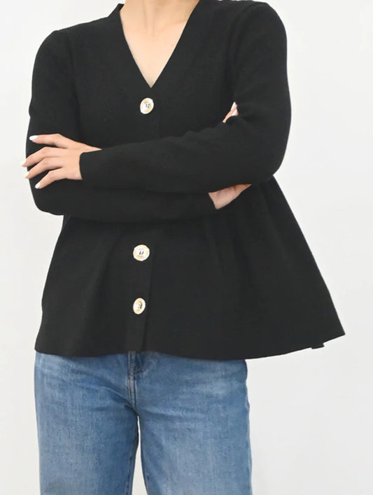 TORRAZZO DONNA　ペプラムリブカーディガン