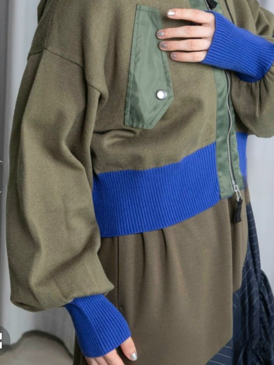 MARECHAL TERRE ミリタリーショートカーディガン