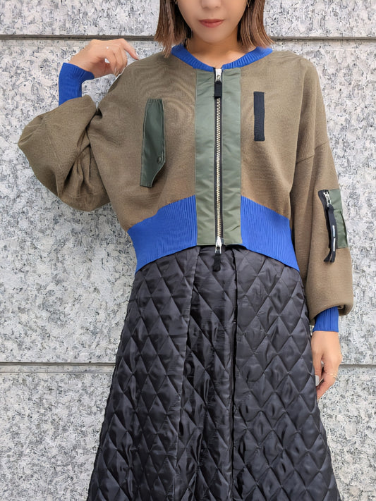 MARECHAL TERRE ミリタリーショートカーディガン