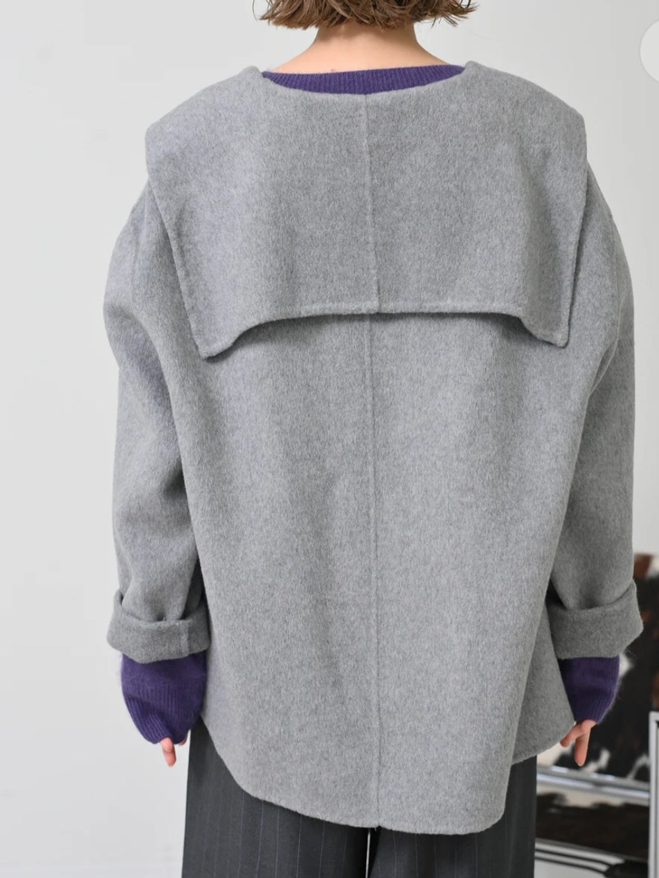 HERENCIA　ウールシャギーセーラーカラーコート