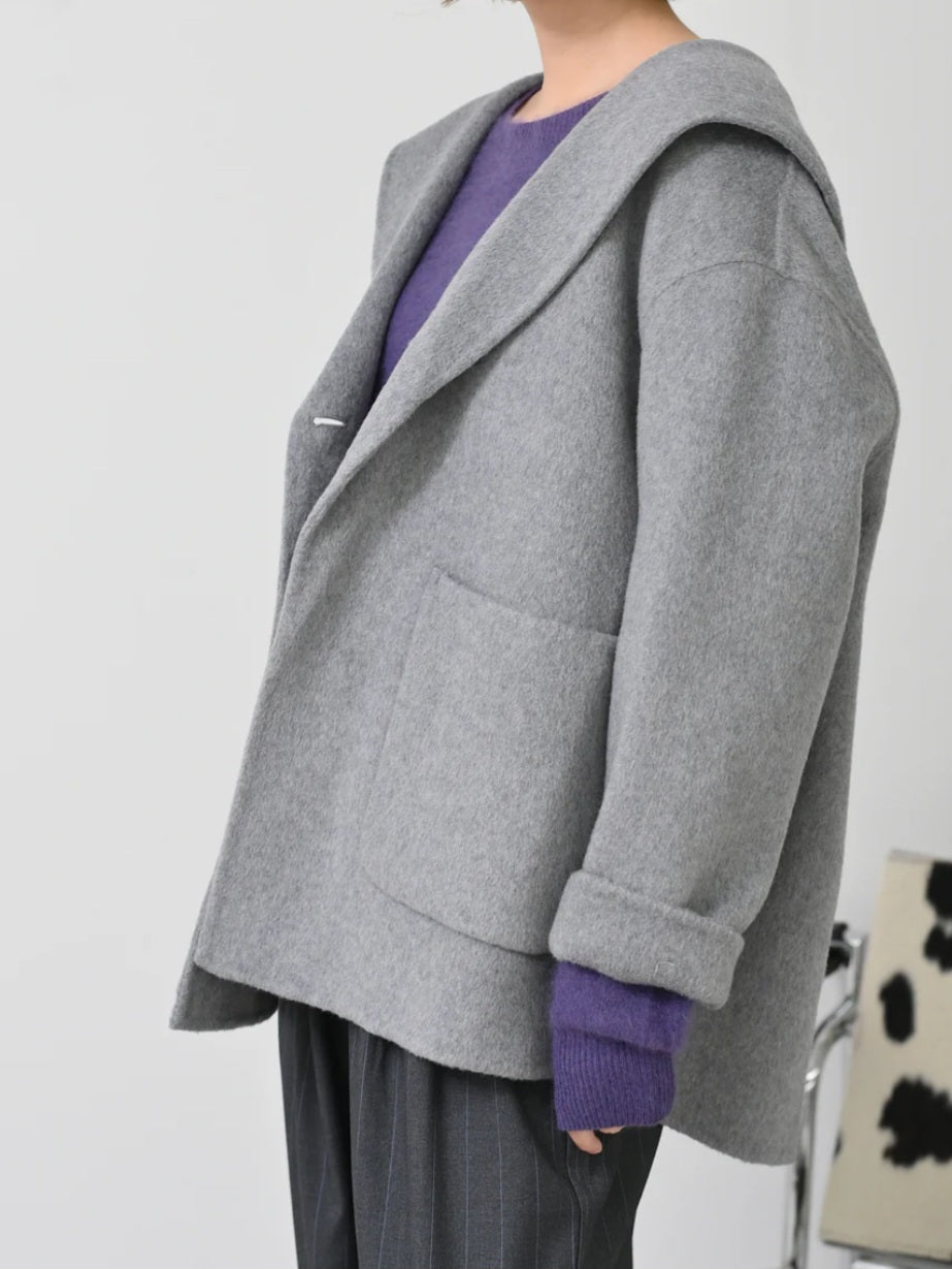 HERENCIA　ウールシャギーセーラーカラーコート