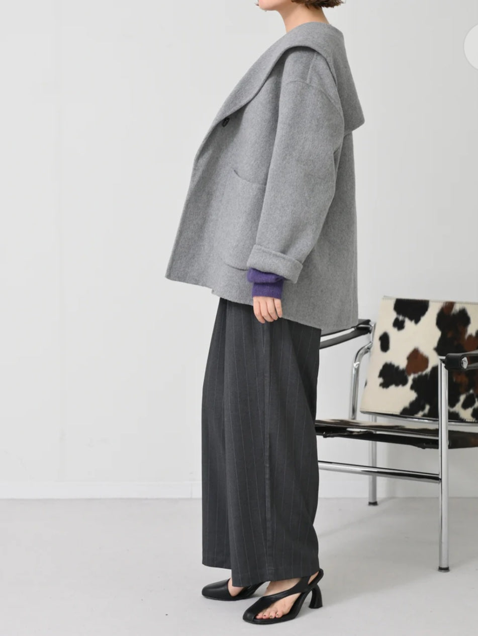 HERENCIA　ウールシャギーセーラーカラーコート