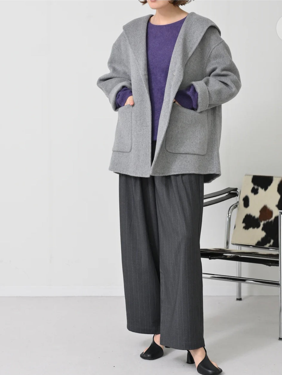 HERENCIA　ウールシャギーセーラーカラーコート