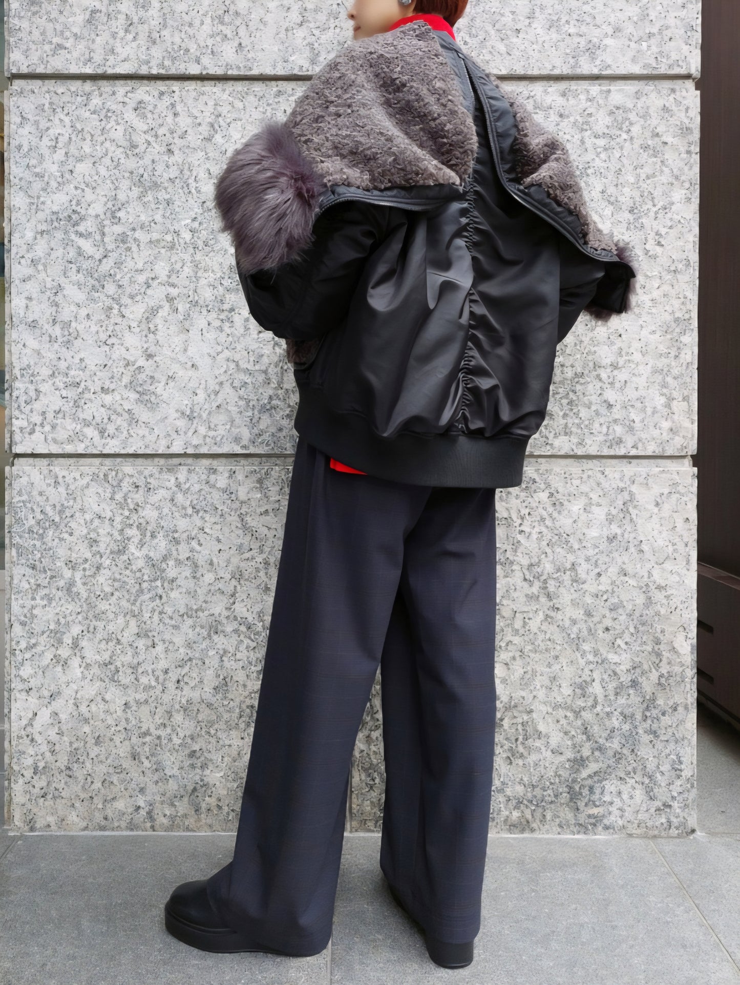 RISLEY　BIGフーディ中綿MA-1ブルゾン