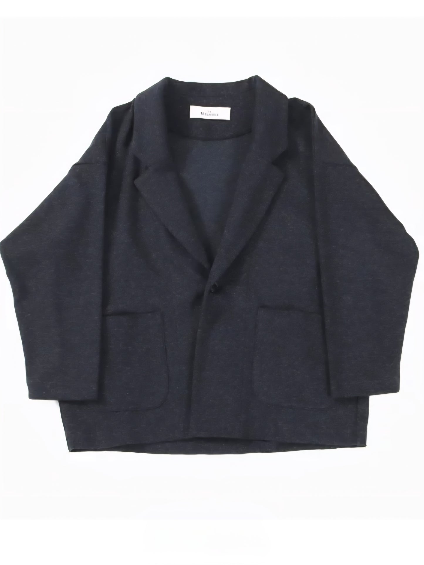 LE MELANGE　ウールコットンジャージコクーンテーラードジャケット