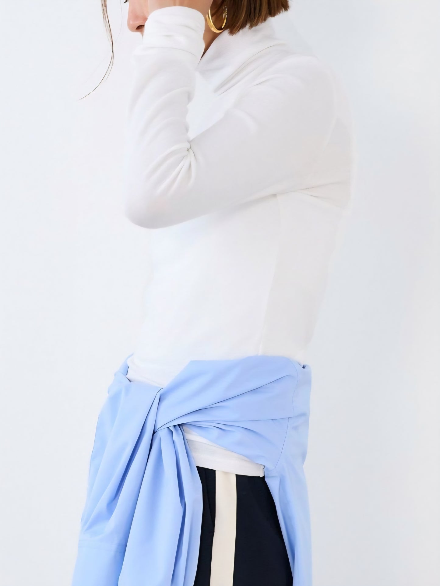 MICA&DEAL　とろけるテレコリブくしゅタートルカットソー