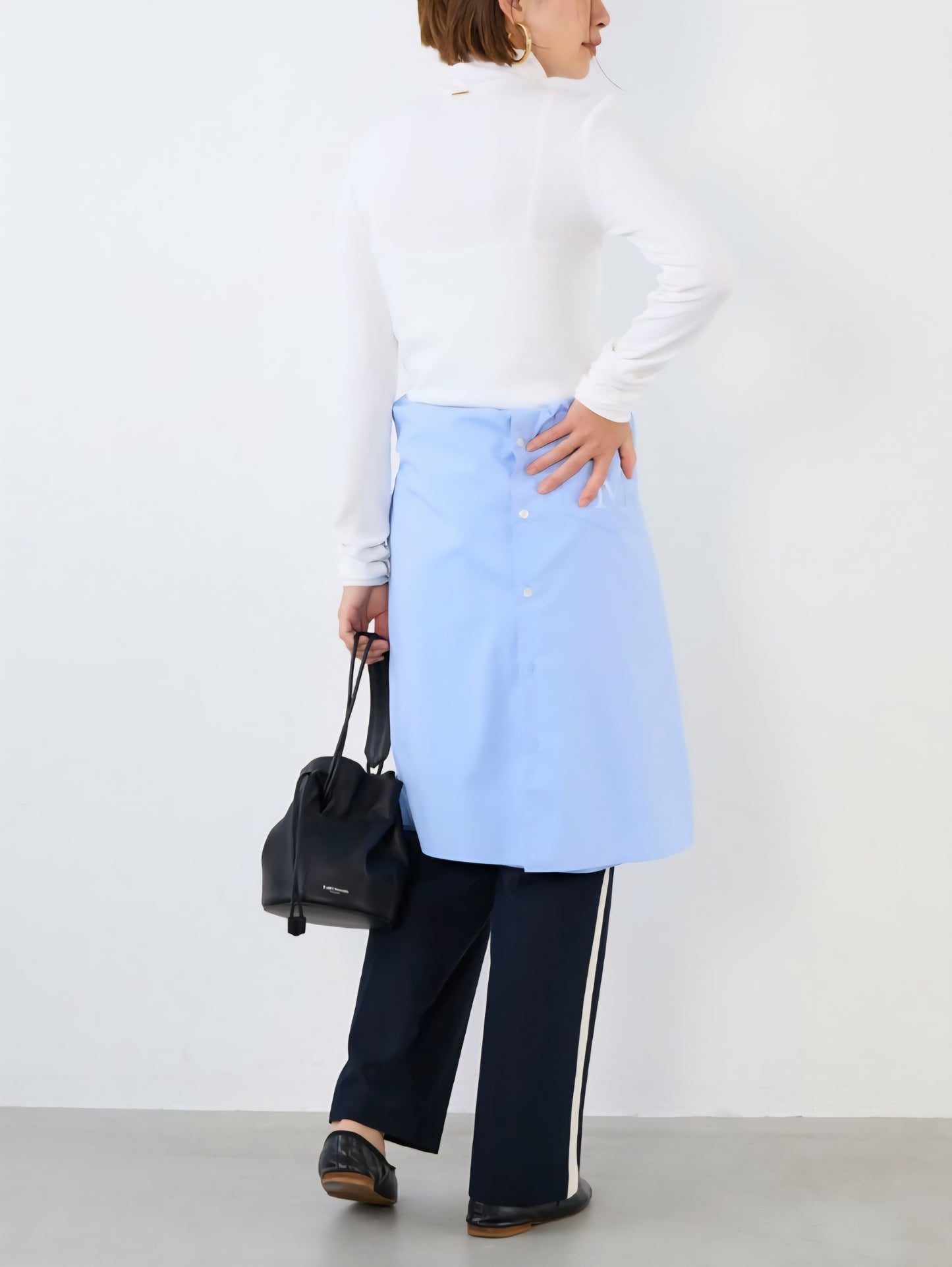 MICA&DEAL　とろけるテレコリブくしゅタートルカットソー