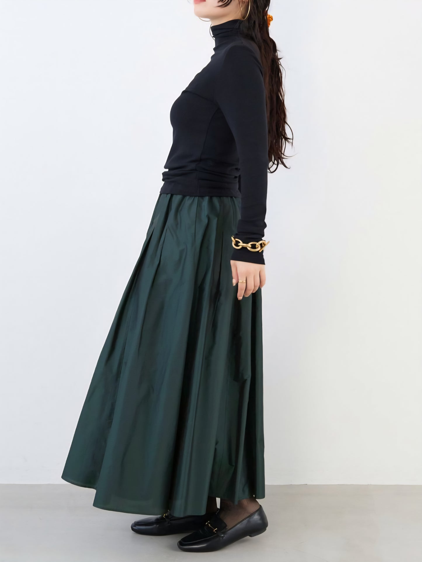 MICA&DEAL　とろけるテレコリブくしゅタートルカットソー