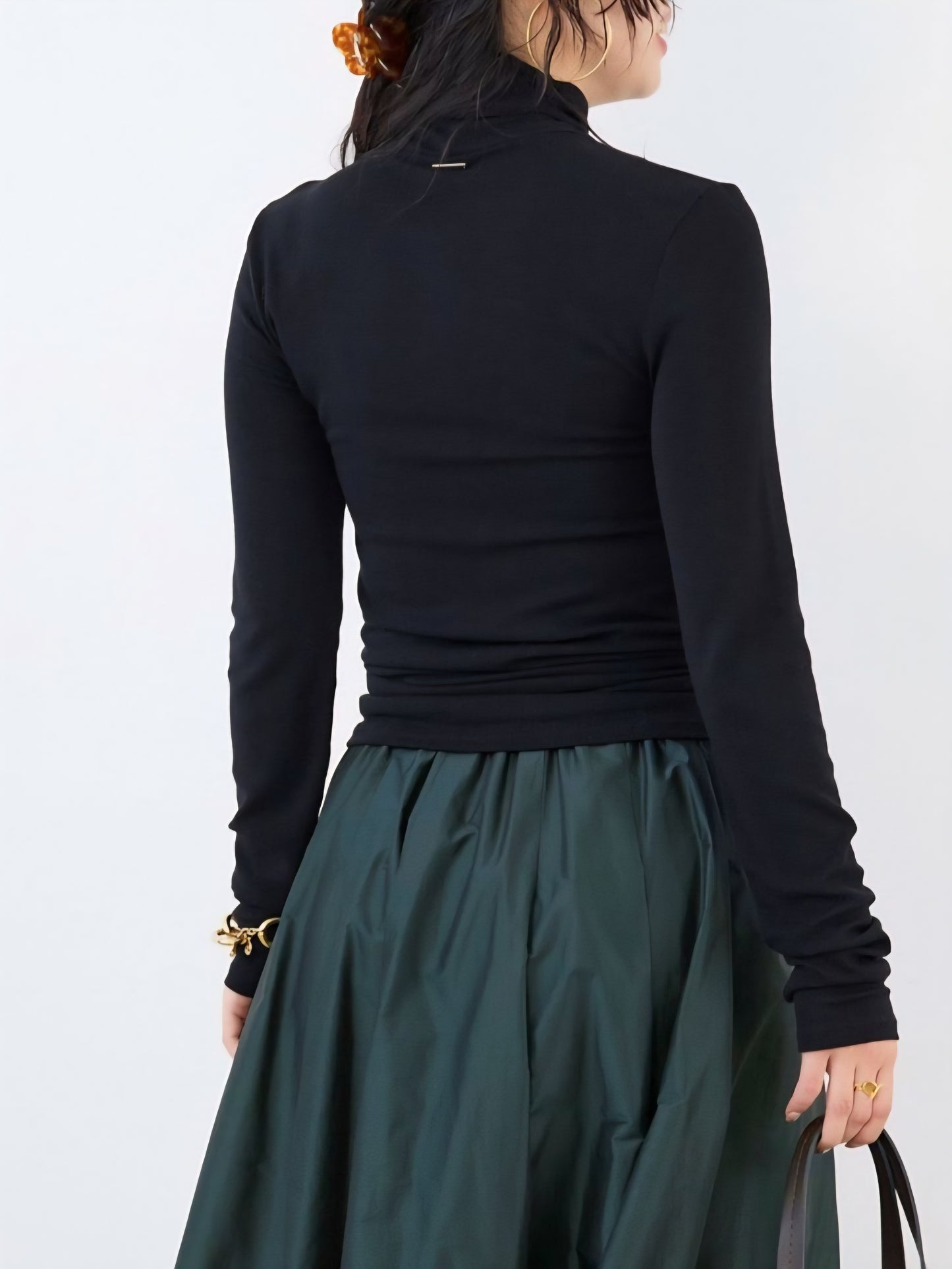 MICA&DEAL　とろけるテレコリブくしゅタートルカットソー