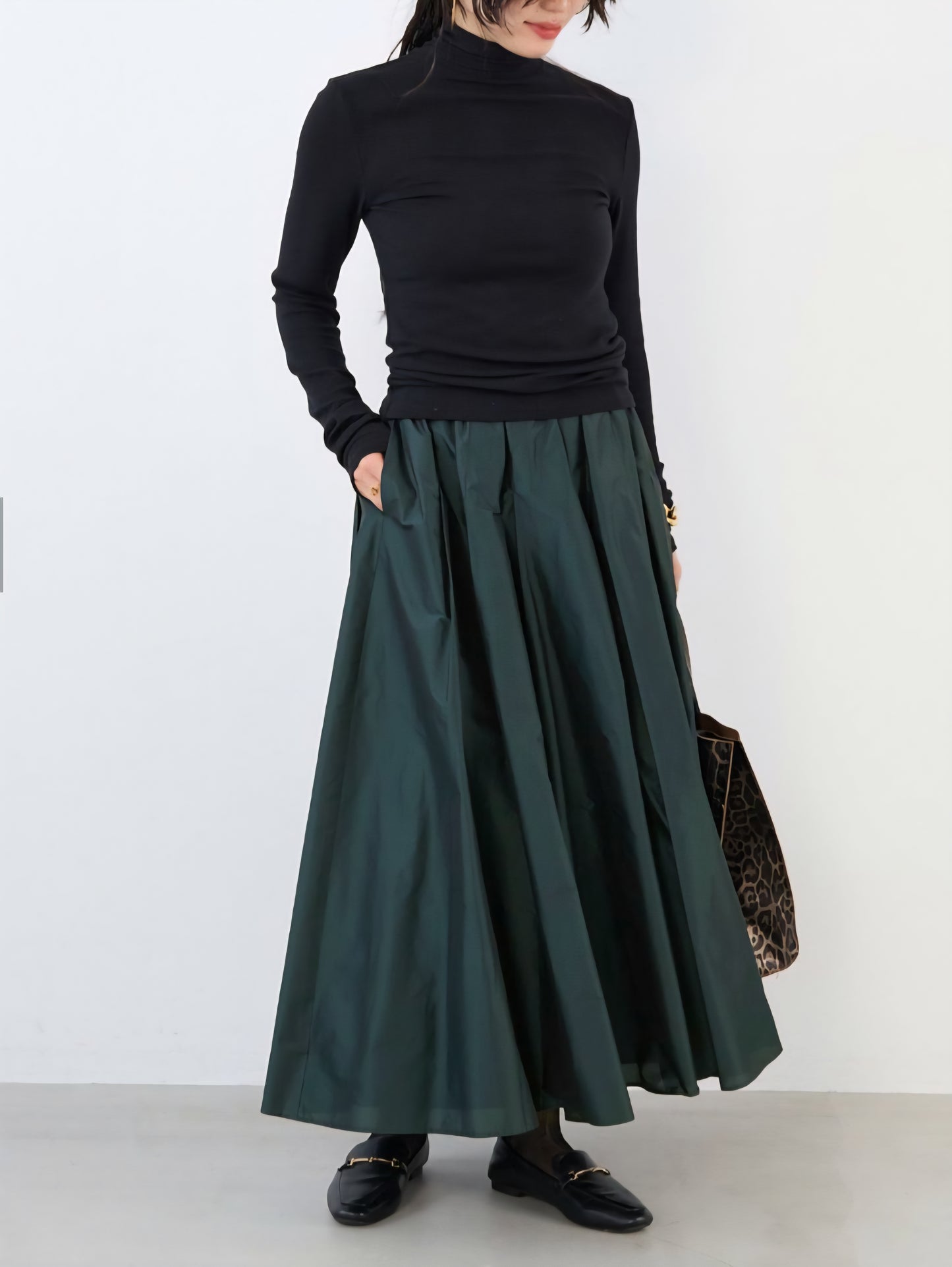 MICA&DEAL　とろけるテレコリブくしゅタートルカットソー