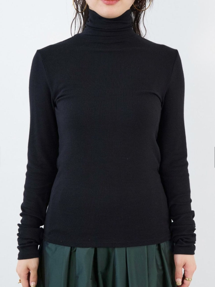 MICA&DEAL　とろけるテレコリブくしゅタートルカットソー