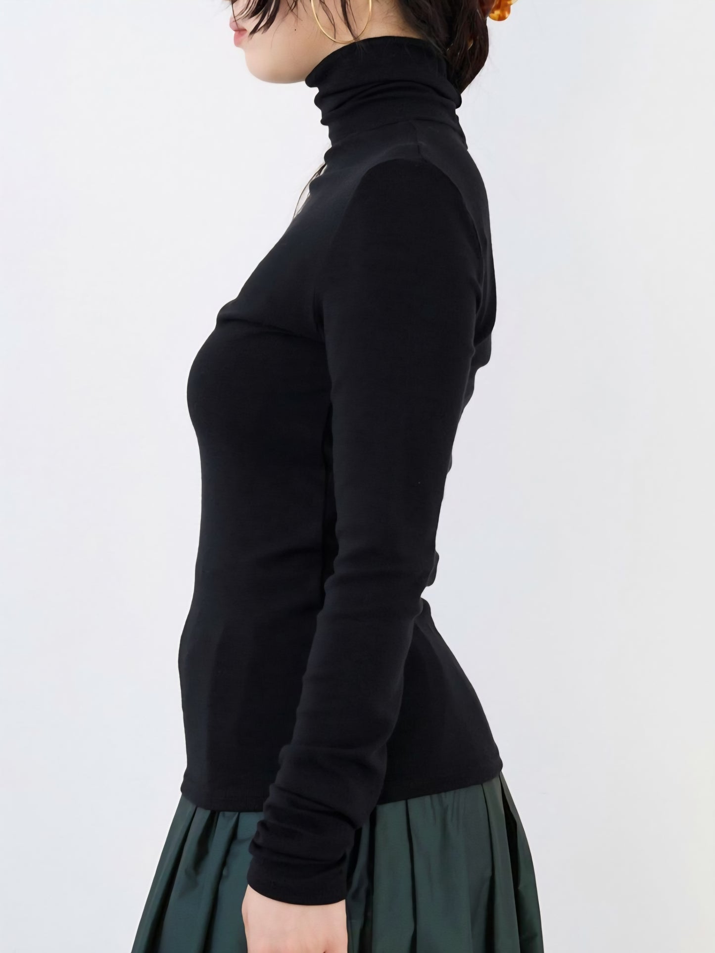 MICA&DEAL　とろけるテレコリブくしゅタートルカットソー