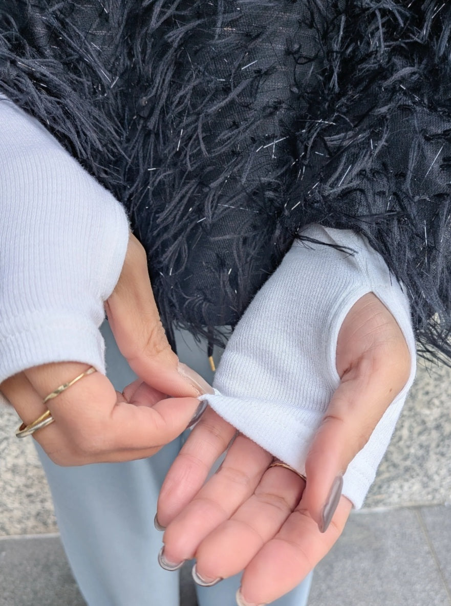 MICA&DEAL　とろけるテレコリブくしゅタートルカットソー