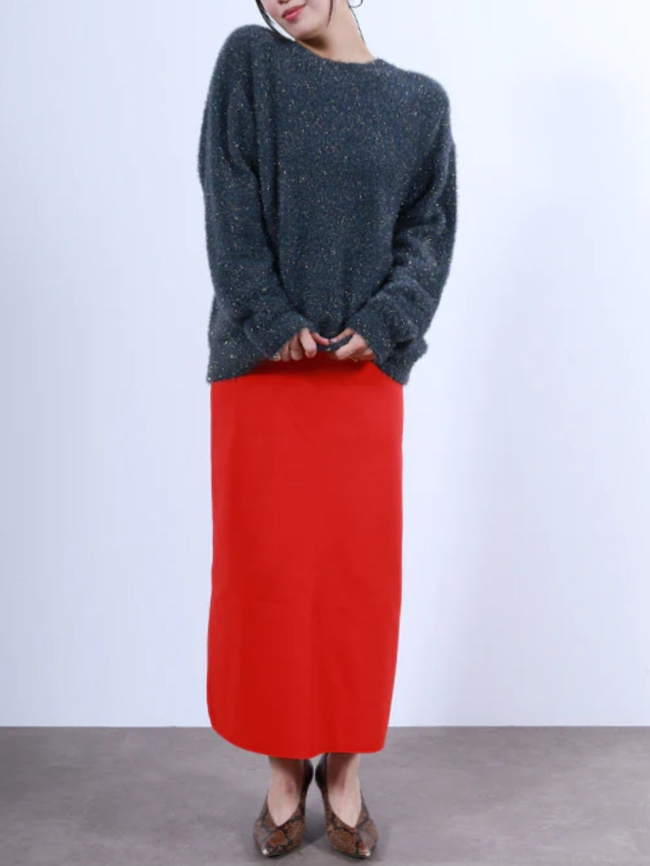 TORRAZZO DONNA　ラメフリンジシャギーもちもちニット