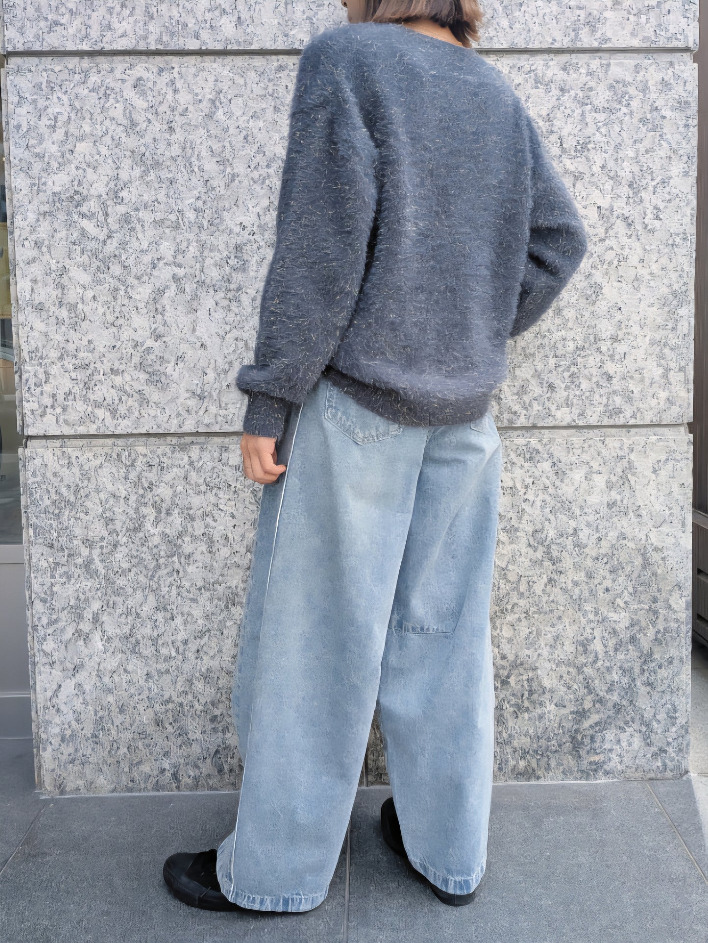 TORRAZZO DONNA　ラメフリンジシャギーもちもちニット