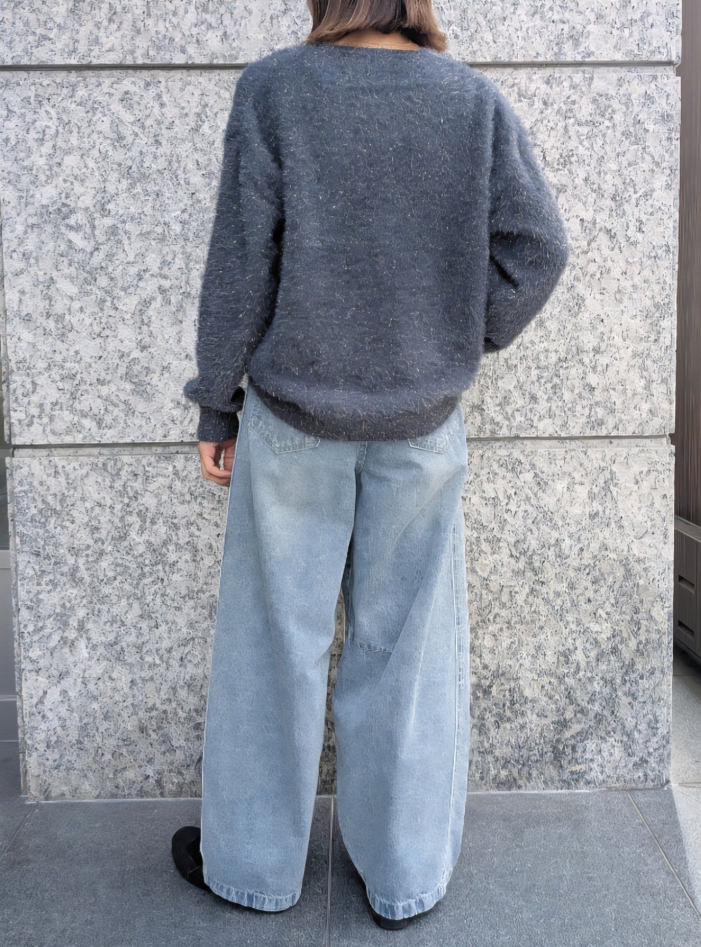 TORRAZZO DONNA　ラメフリンジシャギーもちもちニット