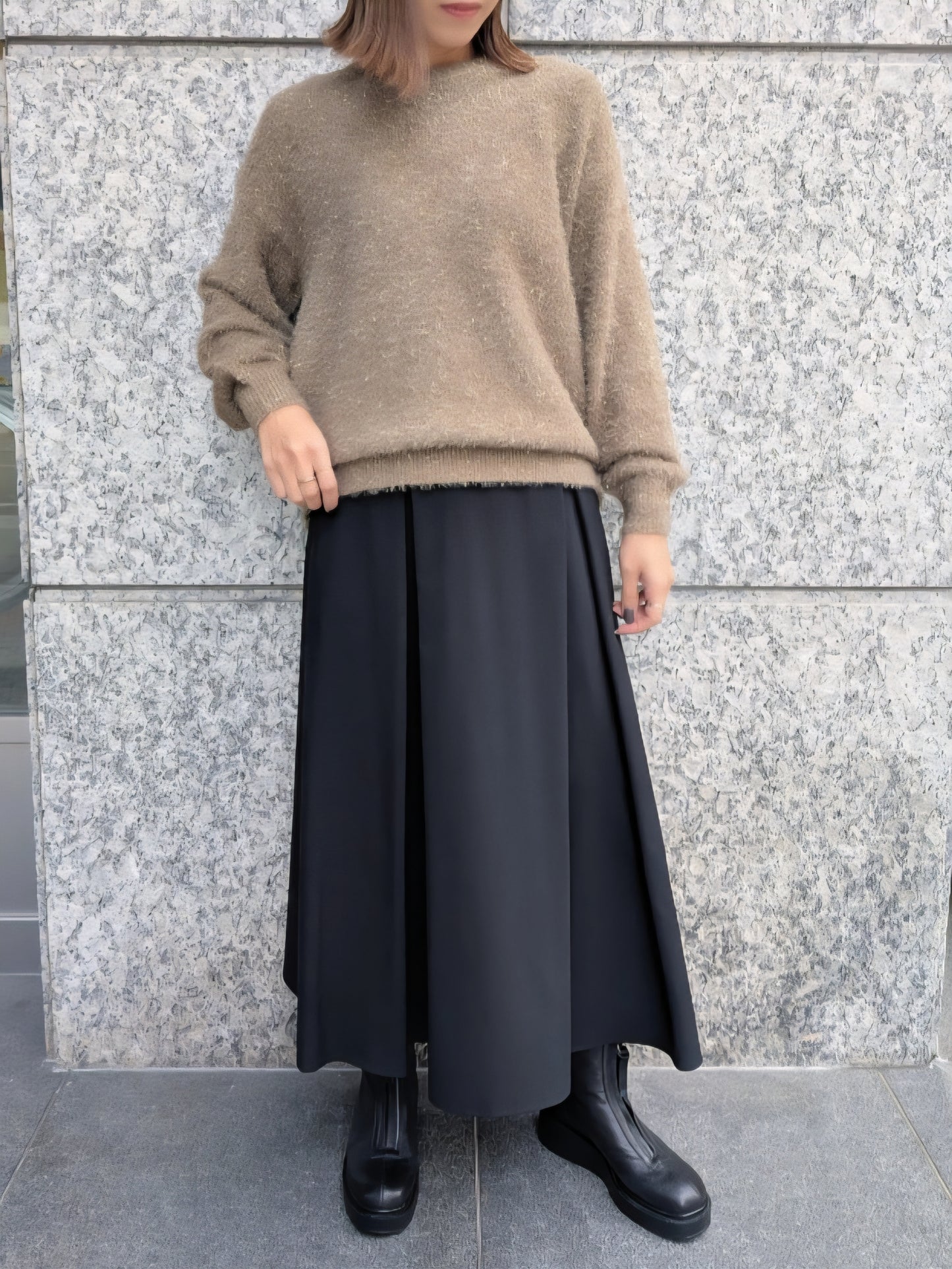 TORRAZZO DONNA　ラメフリンジシャギーもちもちニット