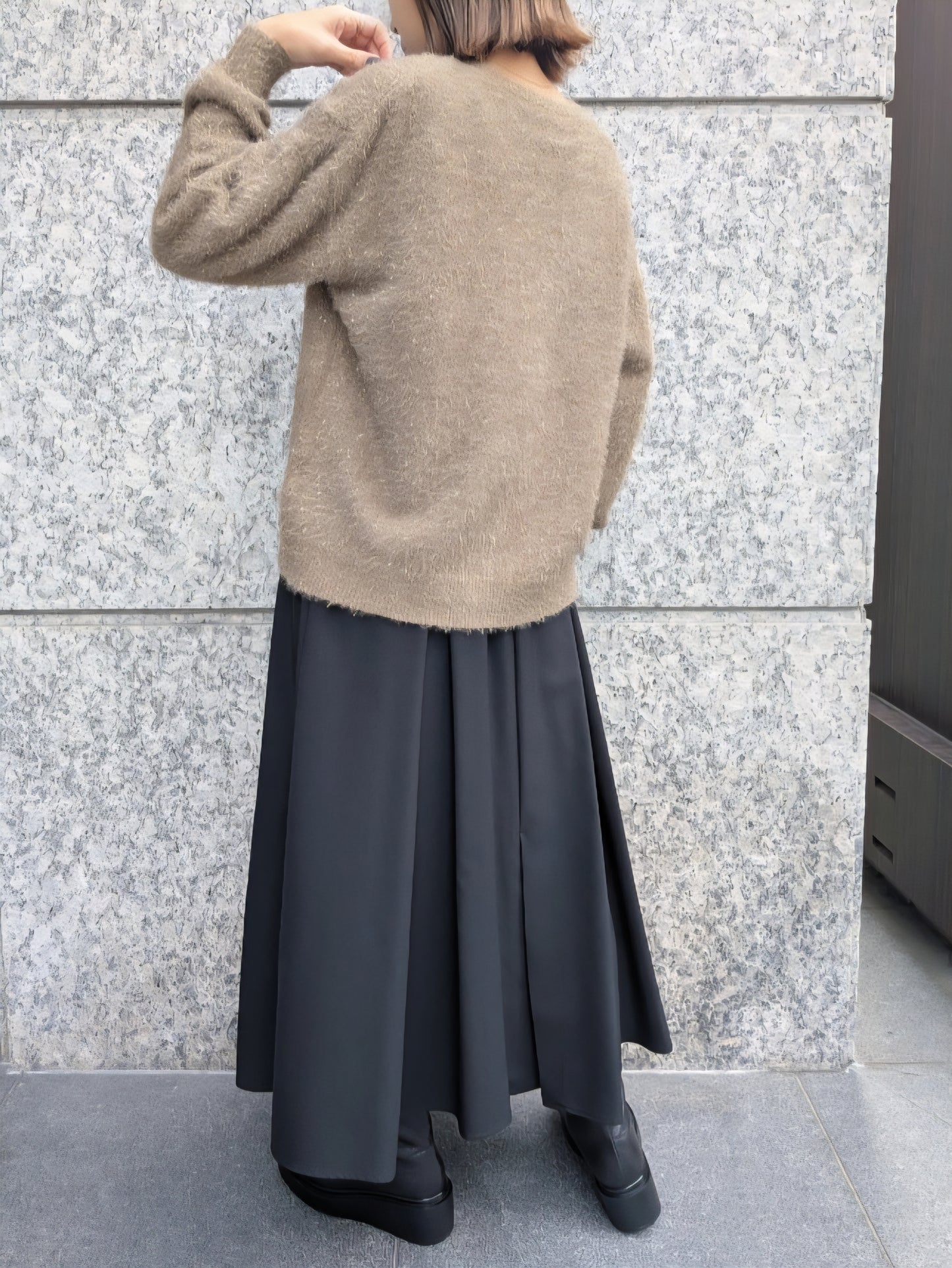 TORRAZZO DONNA　ラメフリンジシャギーもちもちニット