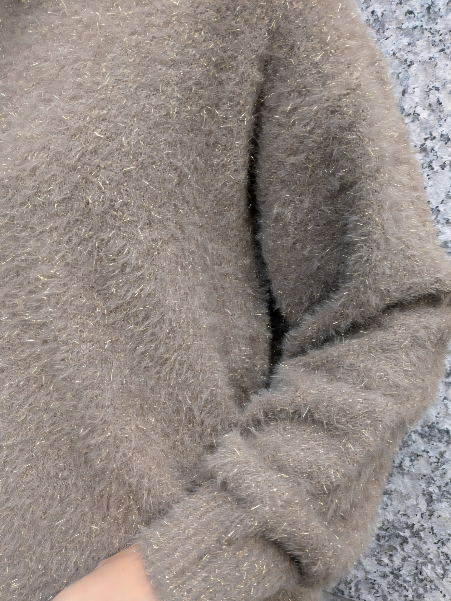 TORRAZZO DONNA　ラメフリンジシャギーもちもちニット