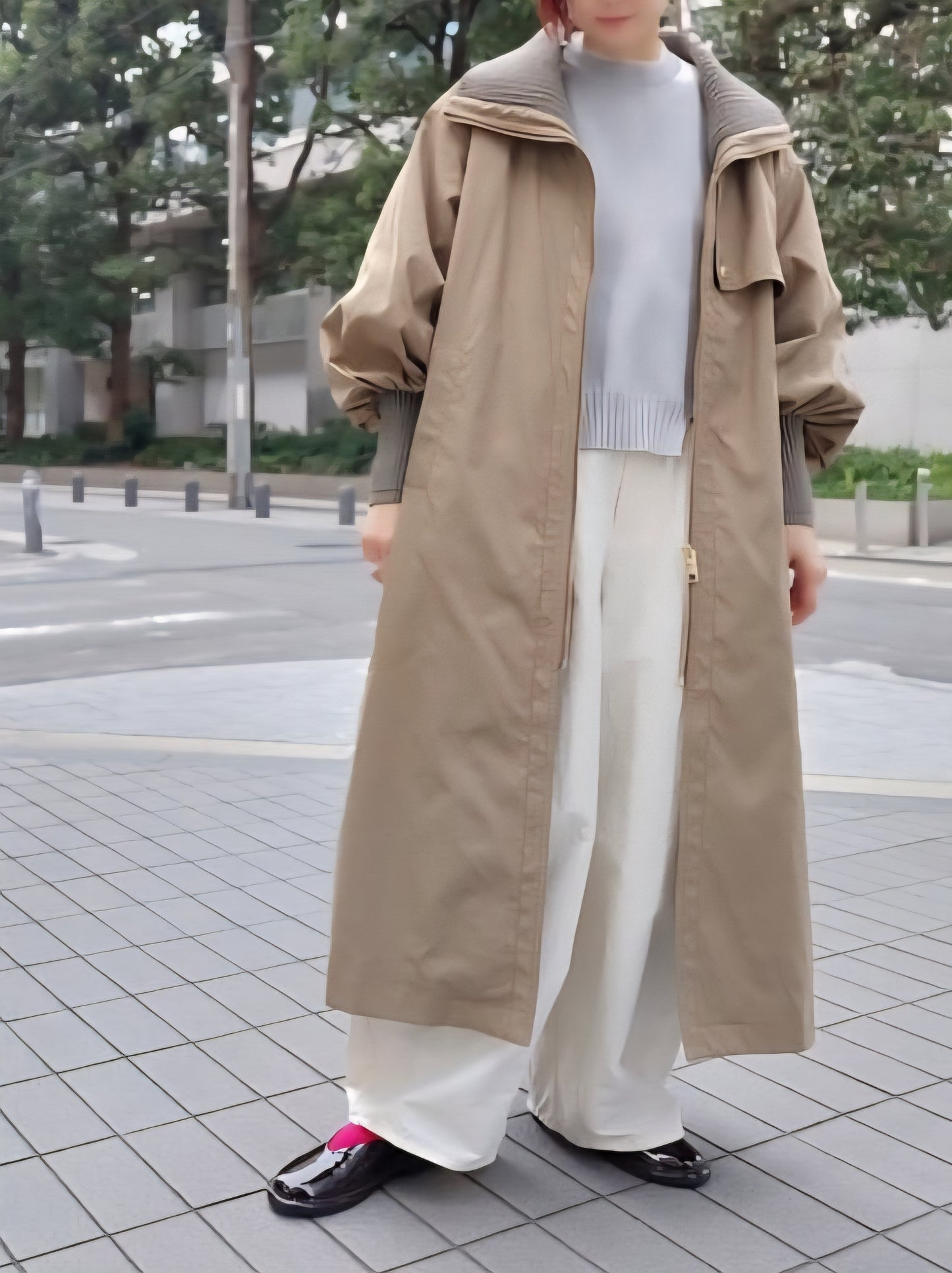 1％　BIGリブ中綿ツイルコート