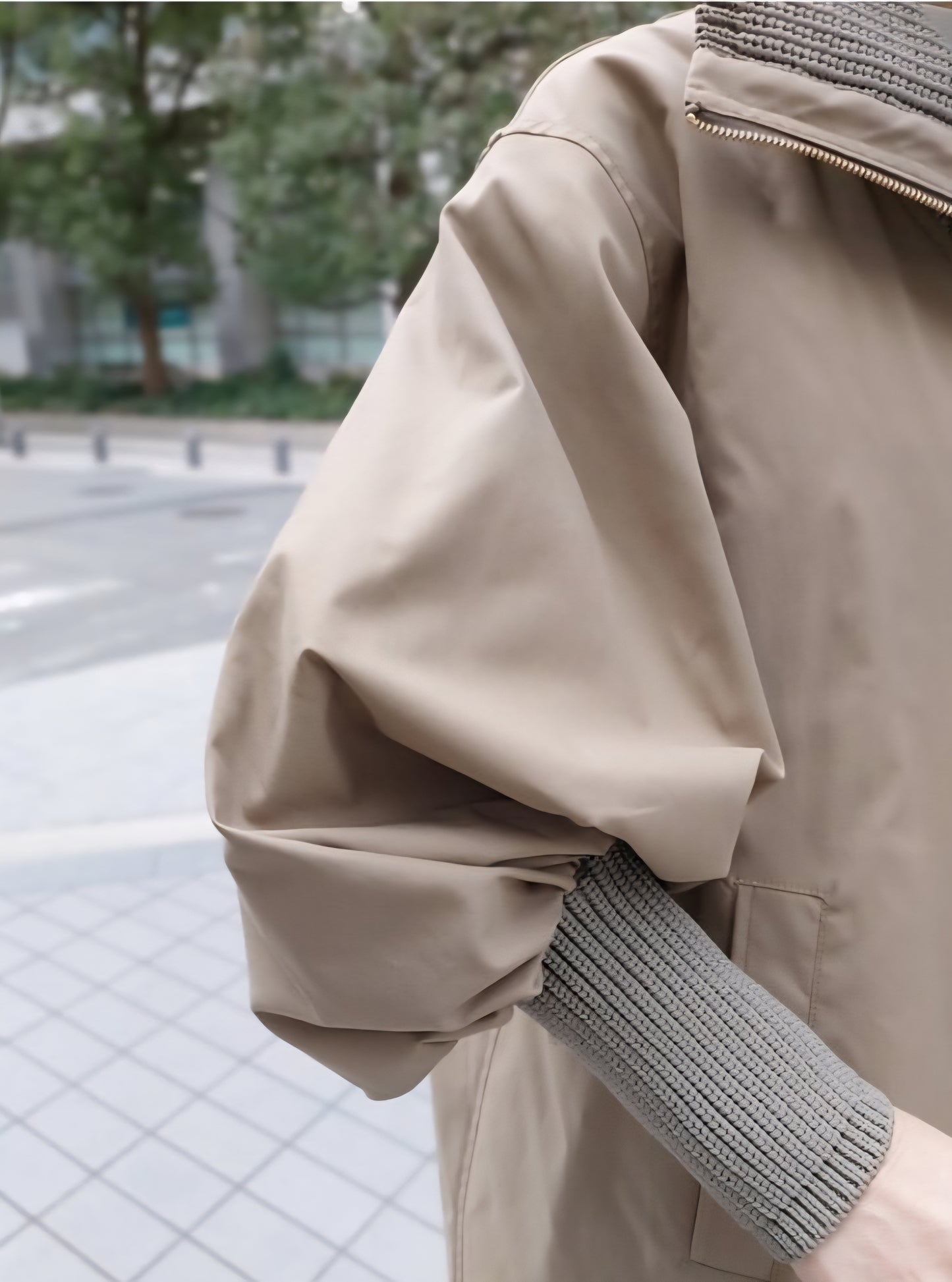 1％　BIGリブ中綿ツイルコート