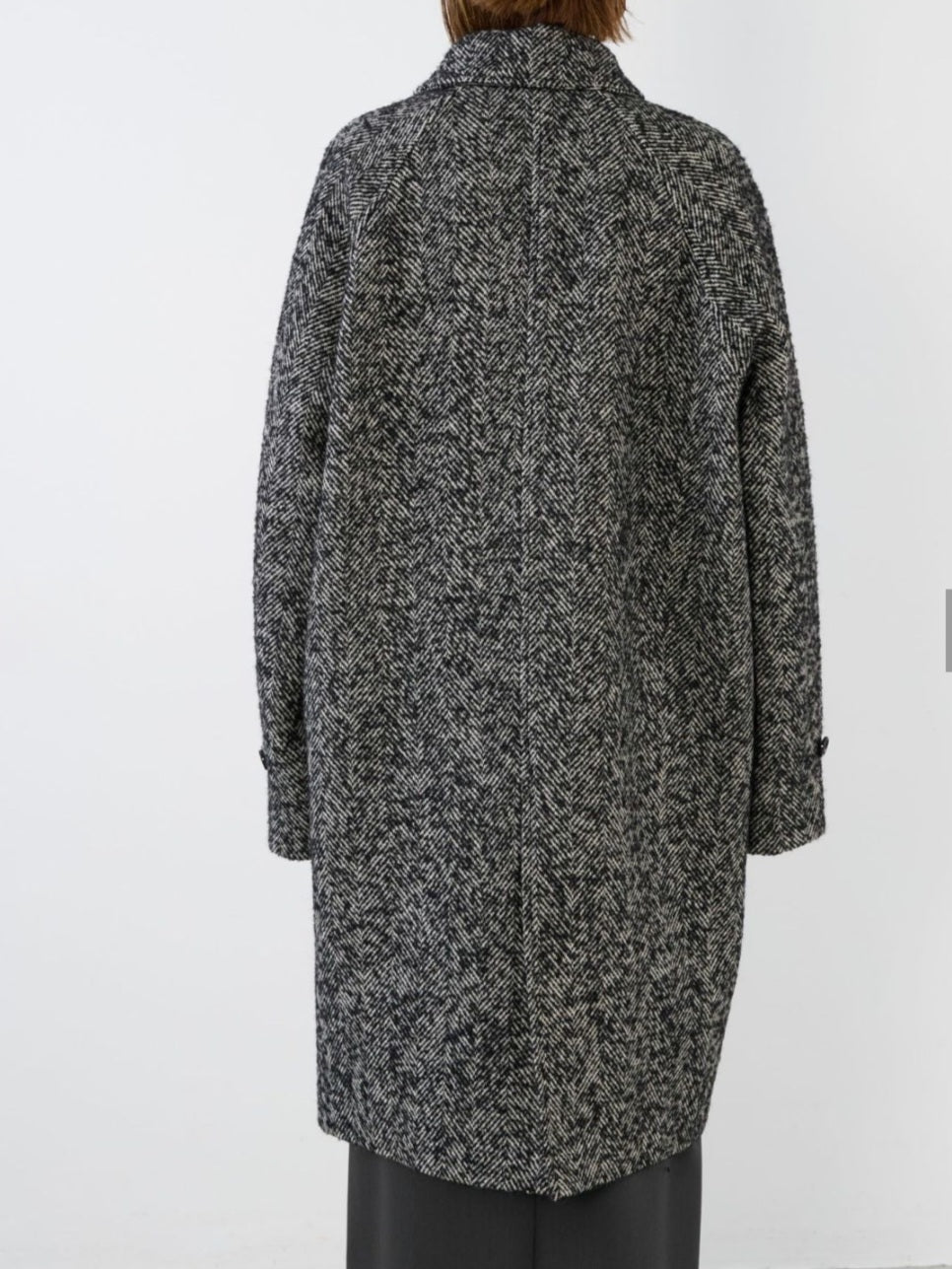 MICA&DEAL 　ステンカラーヘリンボーンウールコート