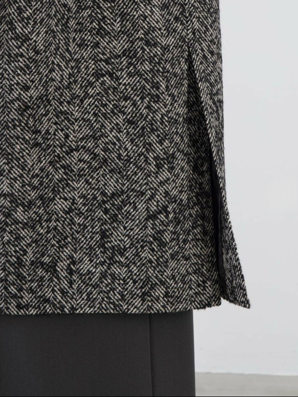 MICA&DEAL 　ステンカラーヘリンボーンウールコート