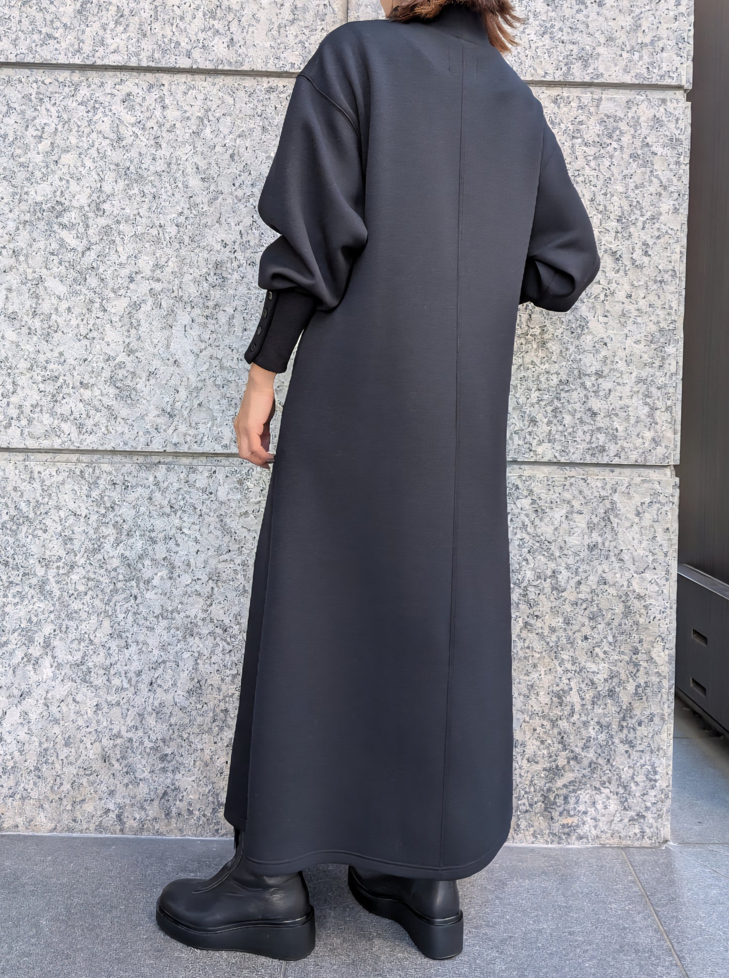 cafune;　ハイネックポンチフレアワンピース