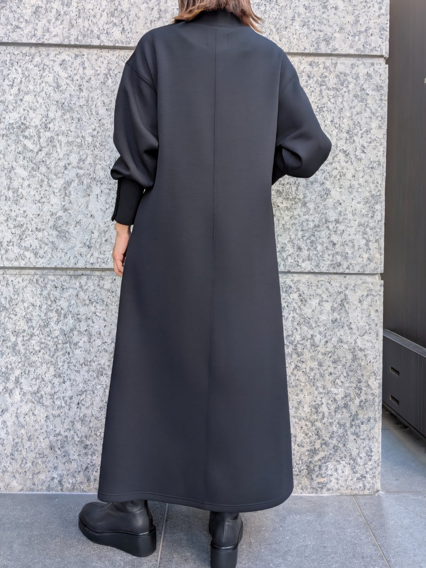 cafune;　ハイネックポンチフレアワンピース