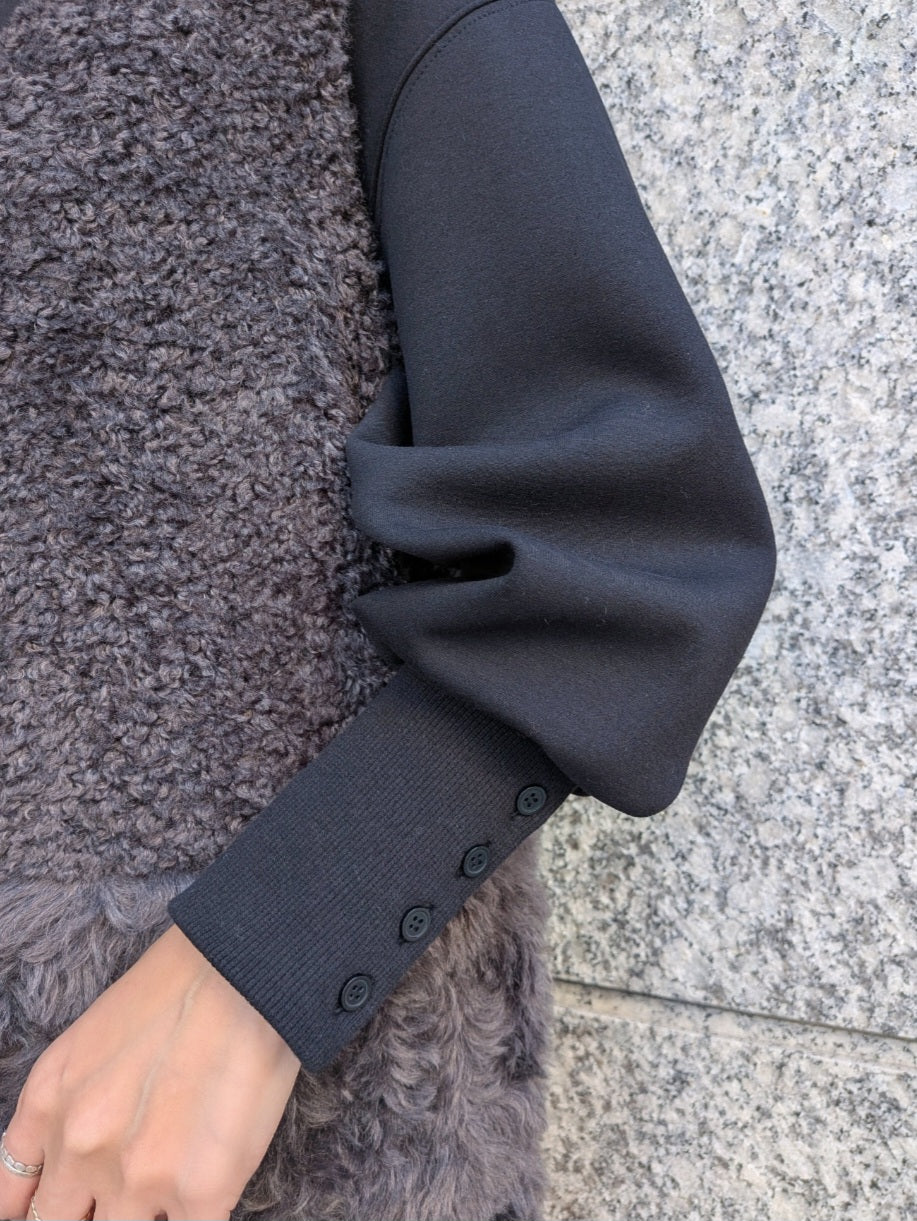 cafune;　ハイネックポンチフレアワンピース