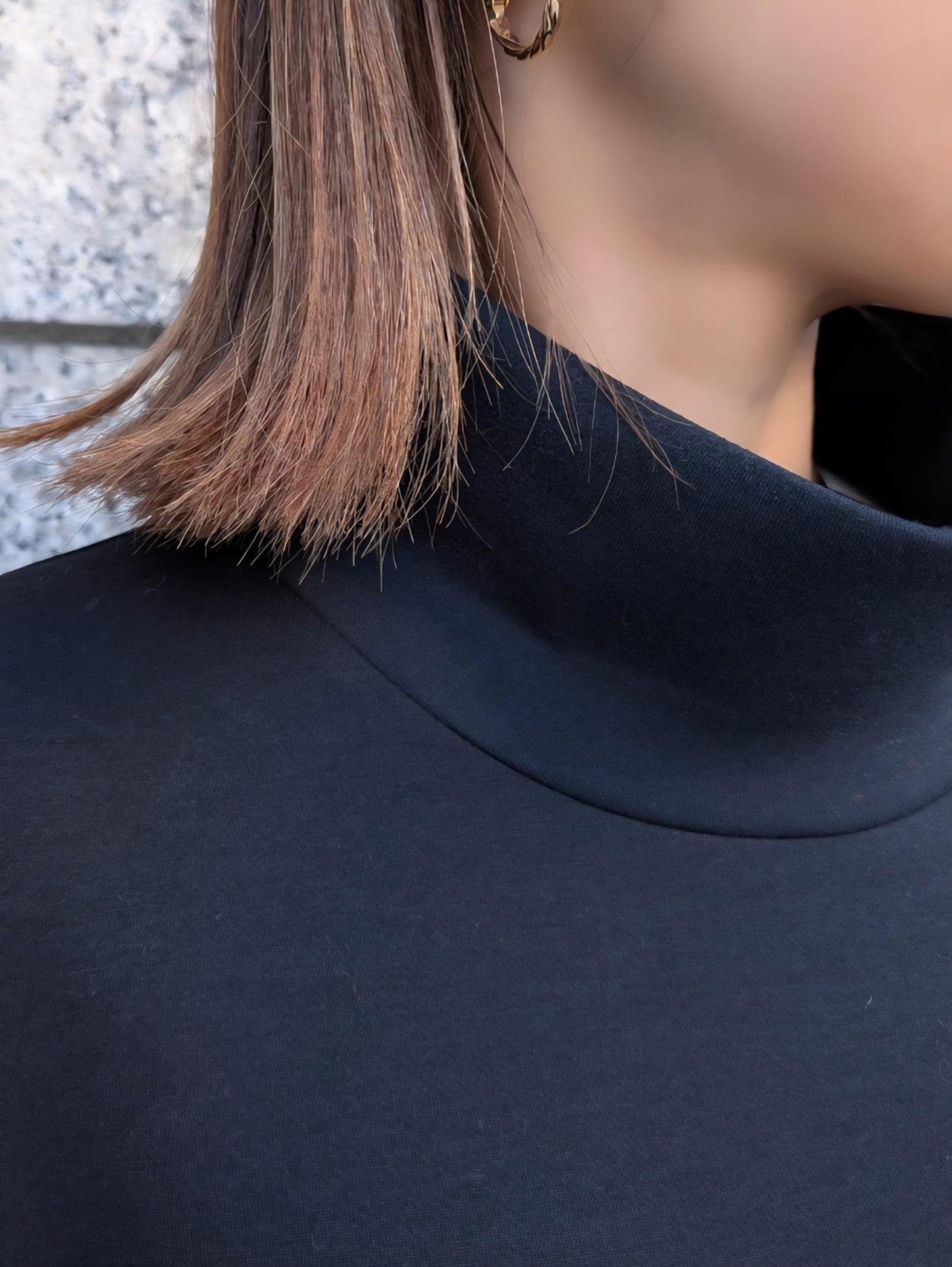 cafune;　ハイネックポンチフレアワンピース