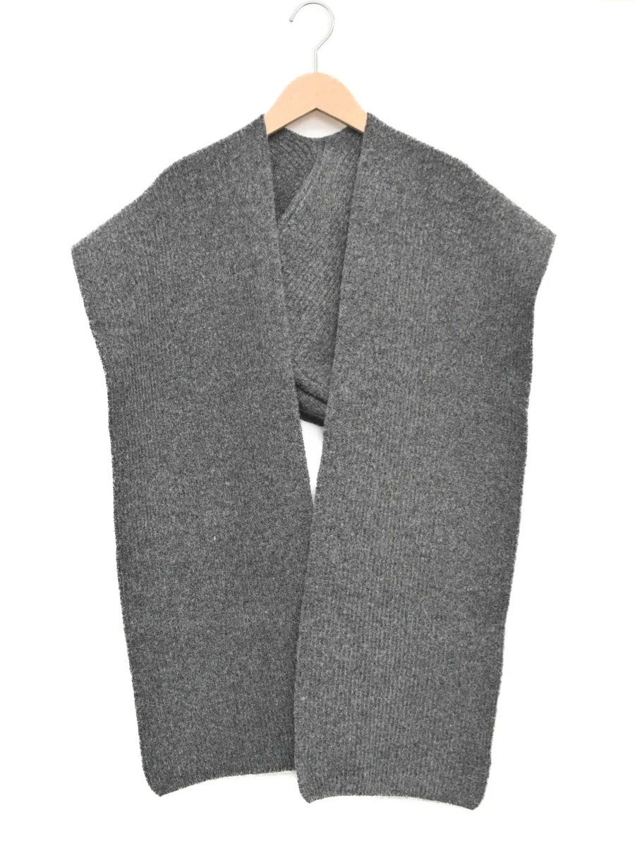 trois　畦編みフーディマフラー