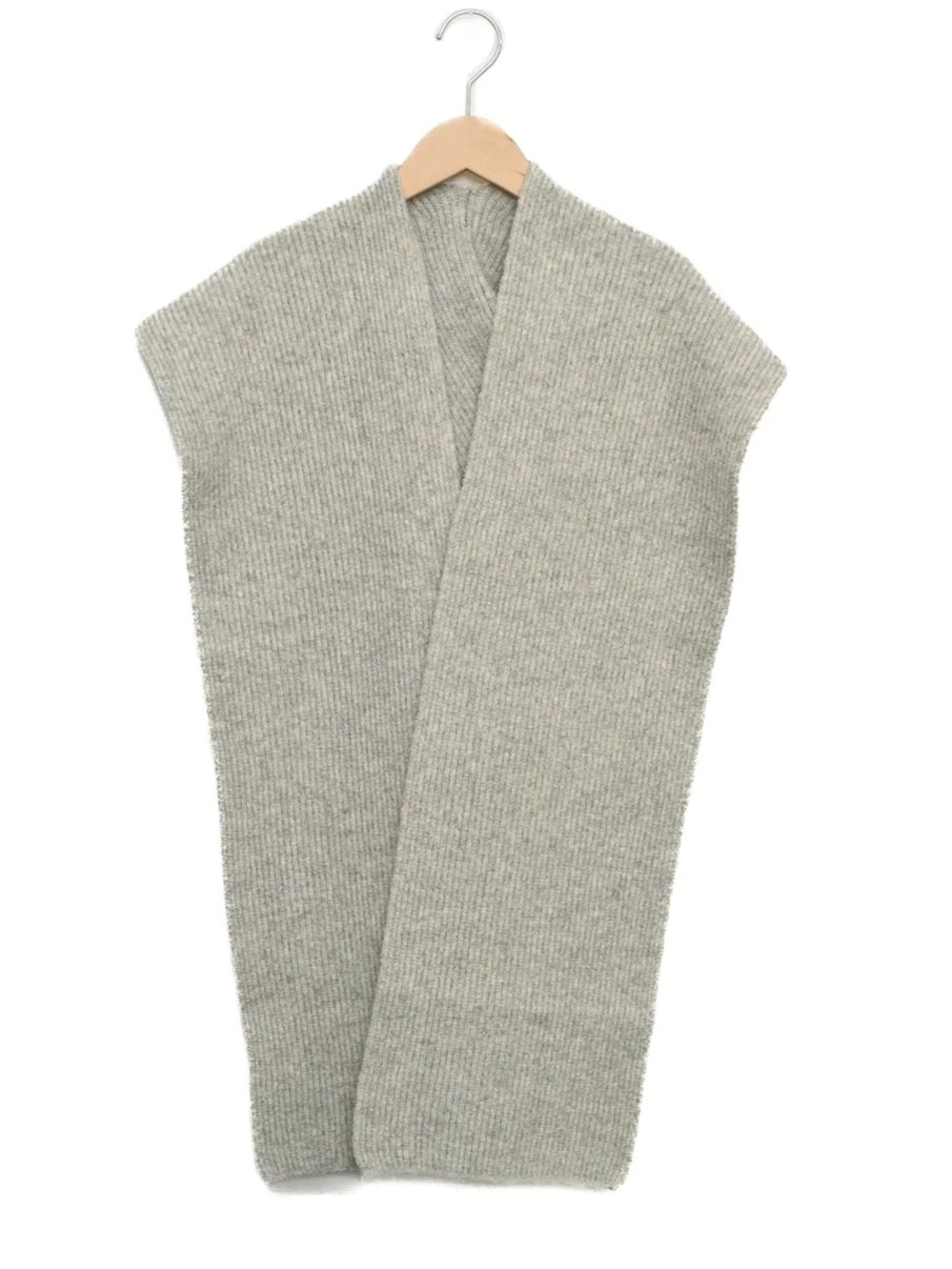 trois　畦編みフーディマフラー