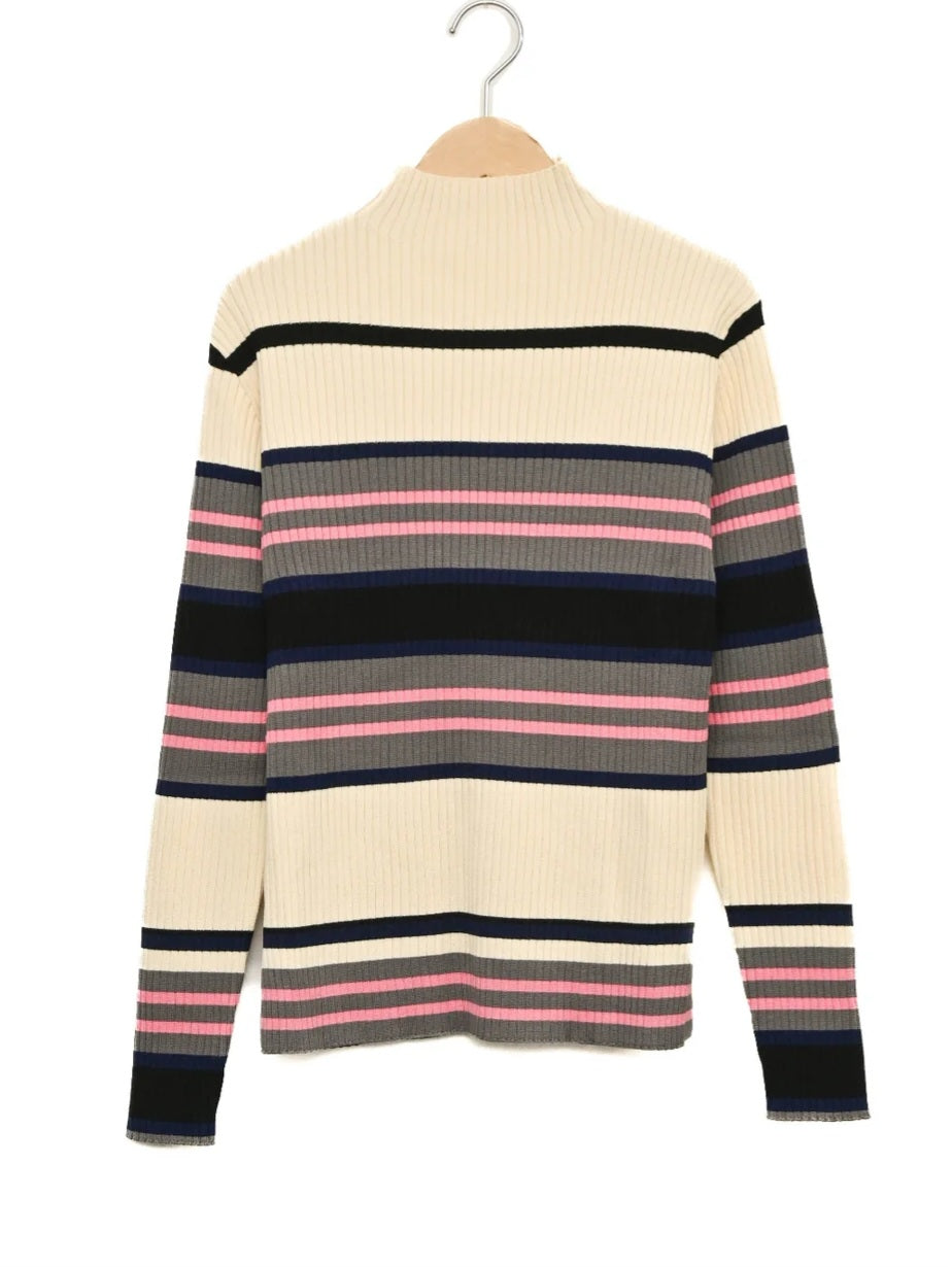 trois　ソフトテレコリブハイネックニット