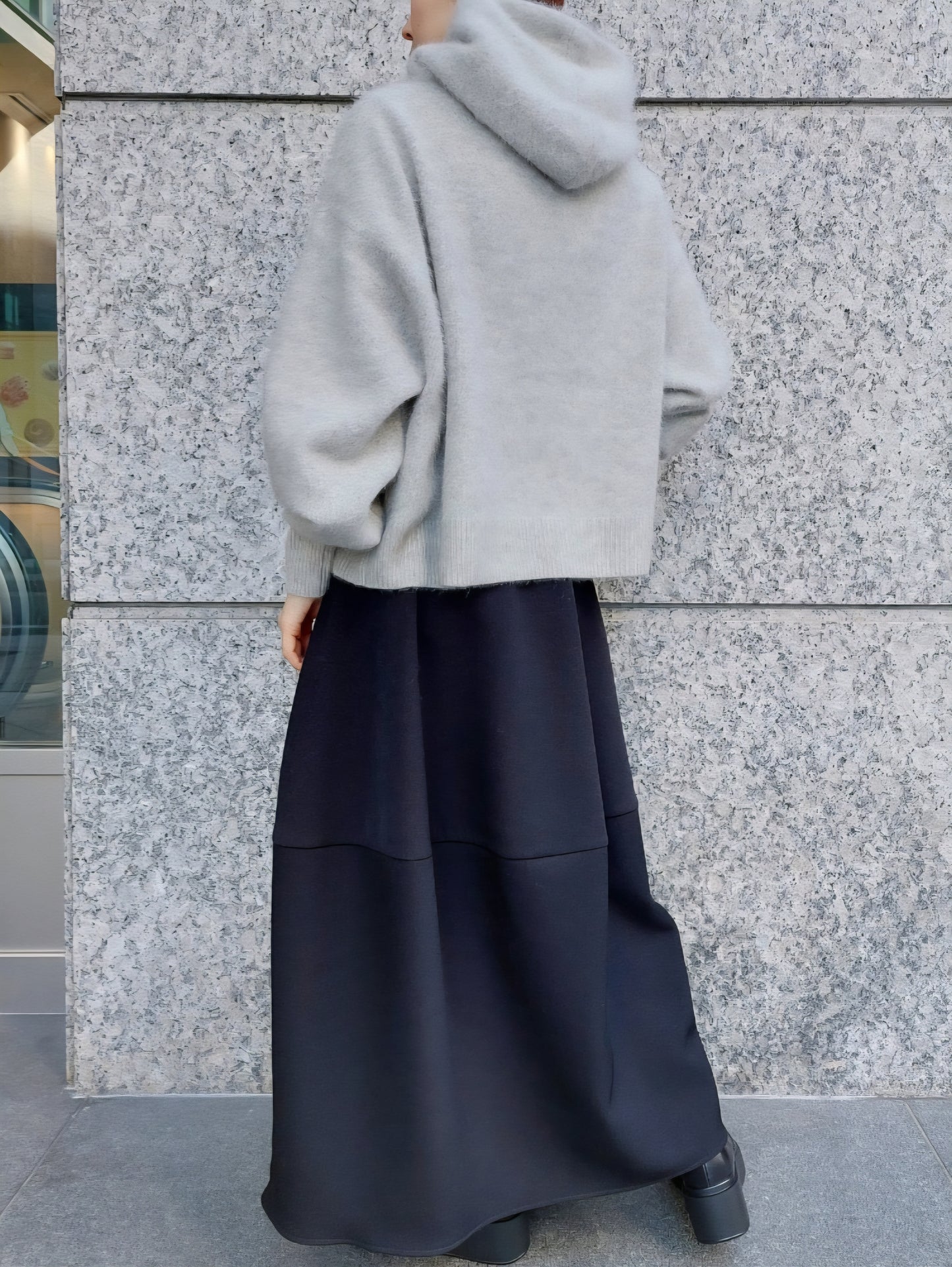 PASSIONE　ウールライクダブルクロスコクーンスカート