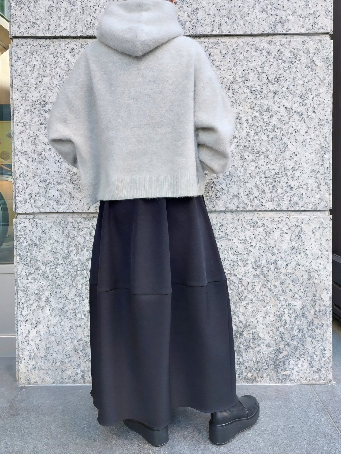 PASSIONE　ウールライクダブルクロスコクーンスカート