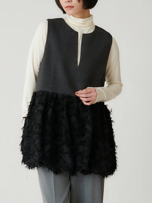 BRAHMIN　ツイード×カットジャガードバルーンジレ