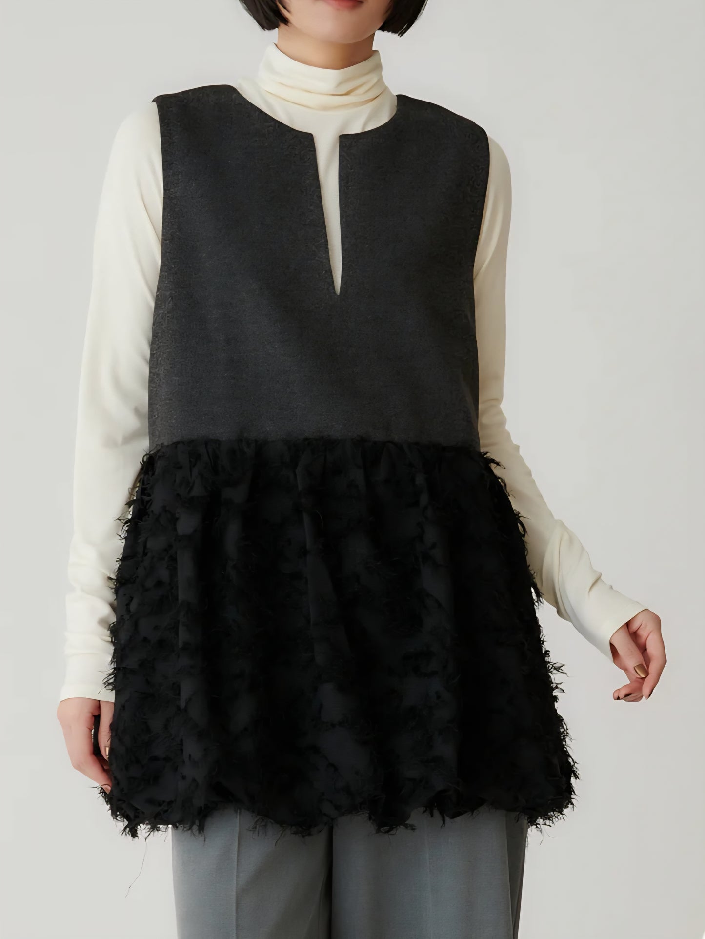 BRAHMIN　ツイード×カットジャガードバルーンジレ