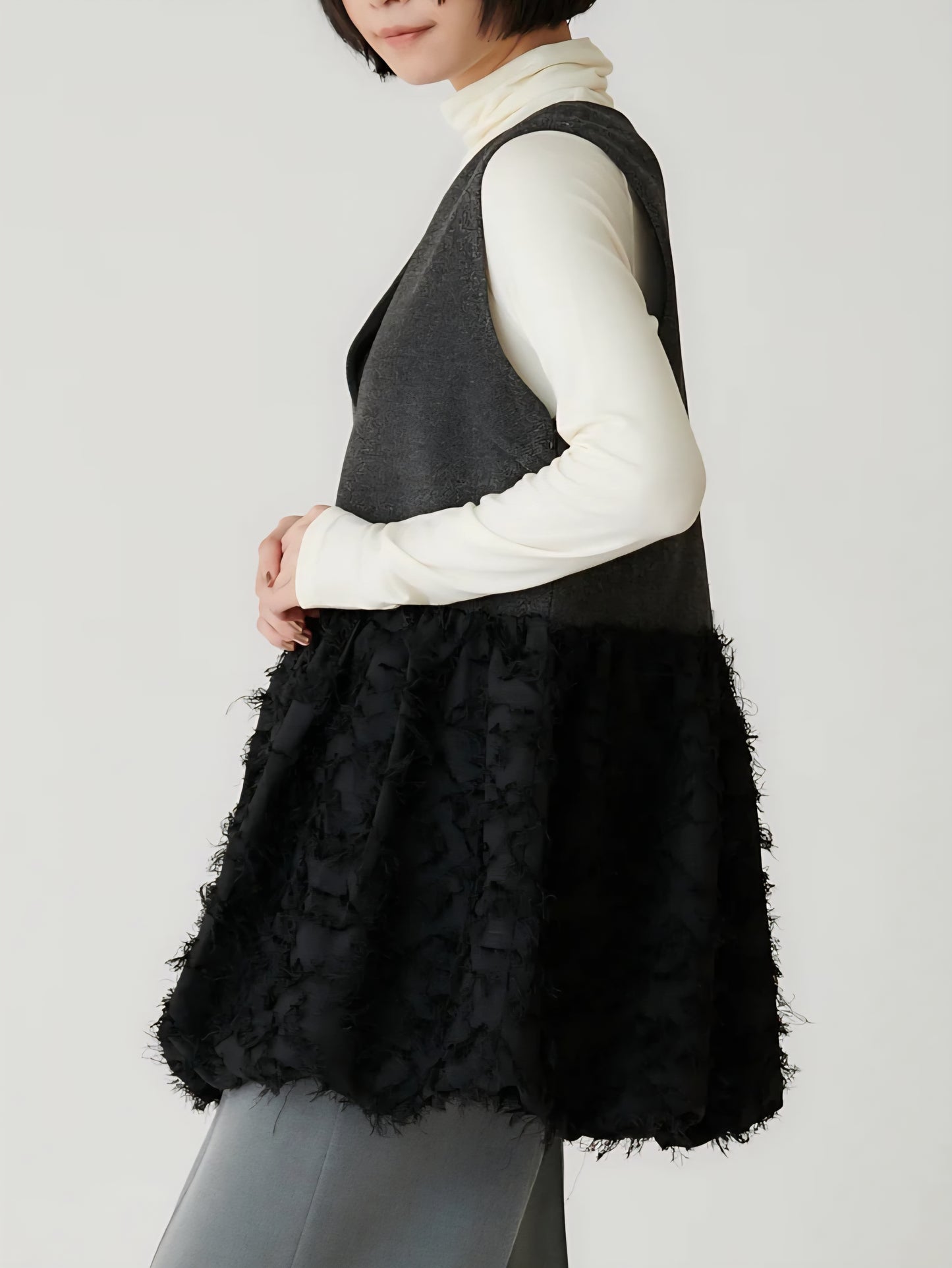 BRAHMIN　ツイード×カットジャガードバルーンジレ