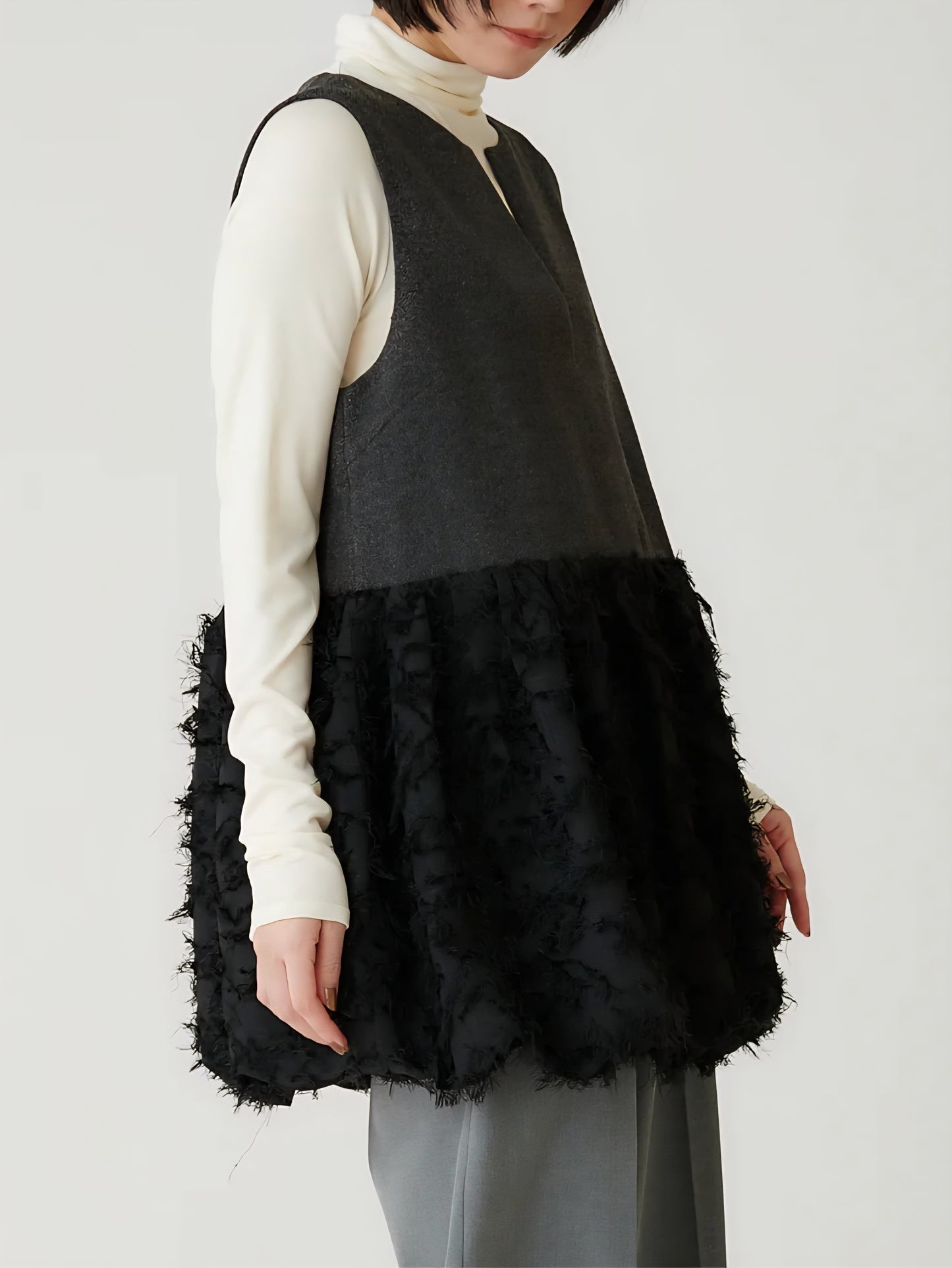 BRAHMIN　ツイード×カットジャガードバルーンジレ