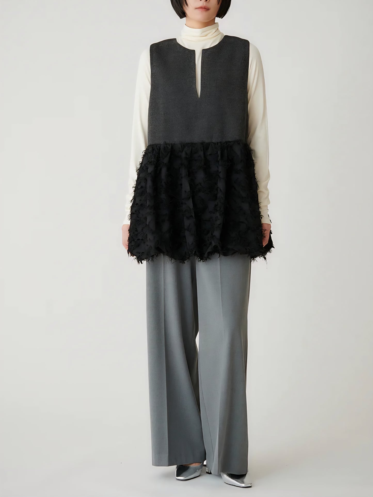 BRAHMIN　ツイード×カットジャガードバルーンジレ