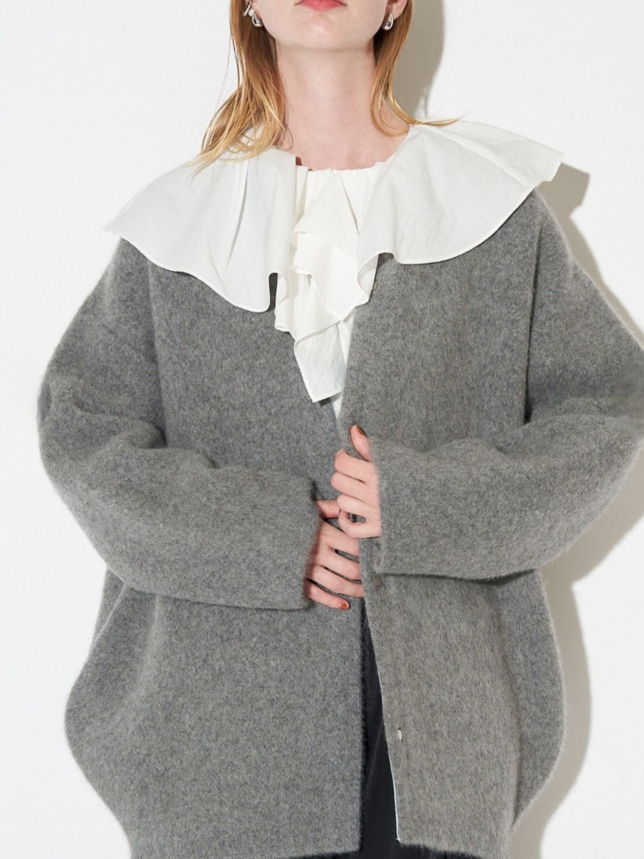 ELENDEEK　アシメラッフルカラーブラウス