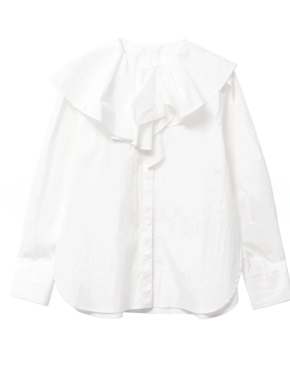 ELENDEEK　アシメラッフルカラーブラウス